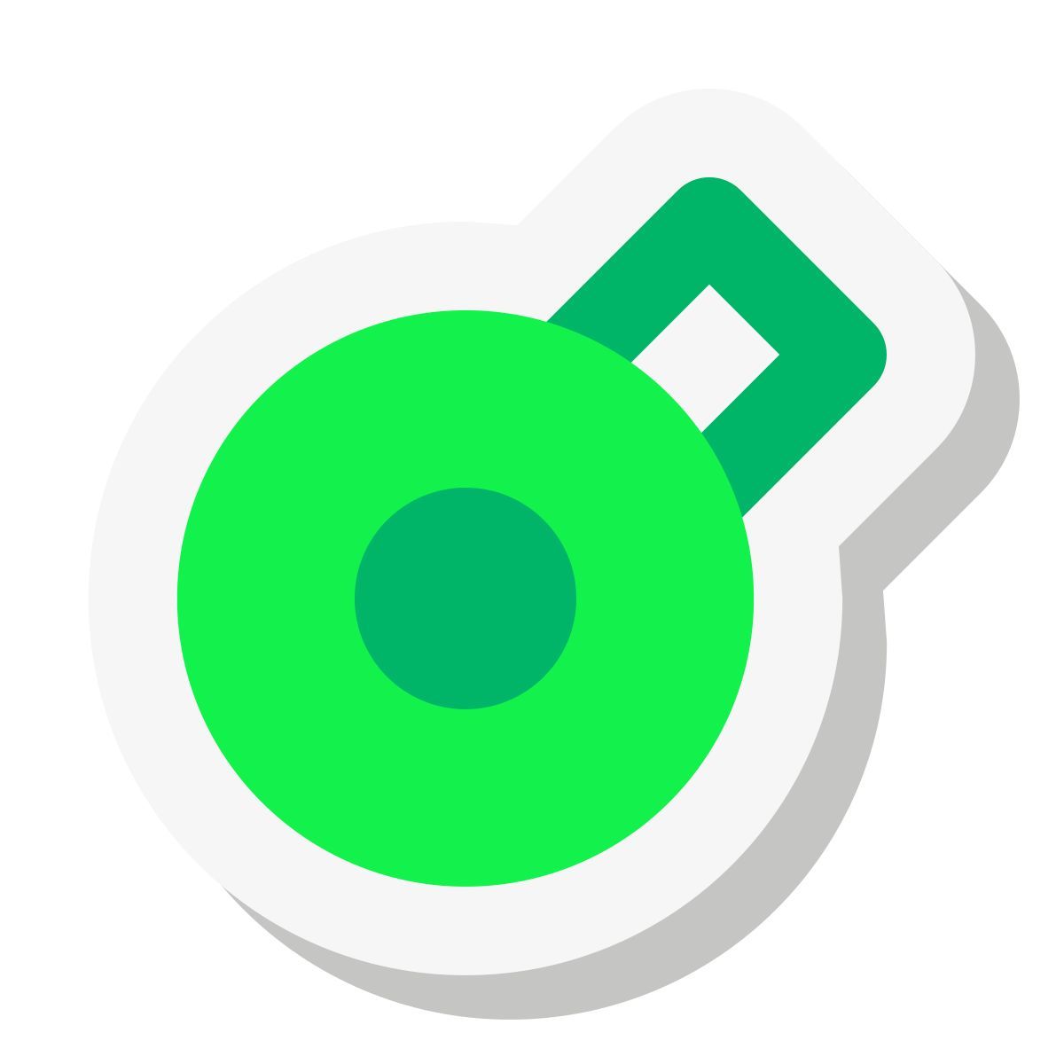 mini stickers style tank mine icon