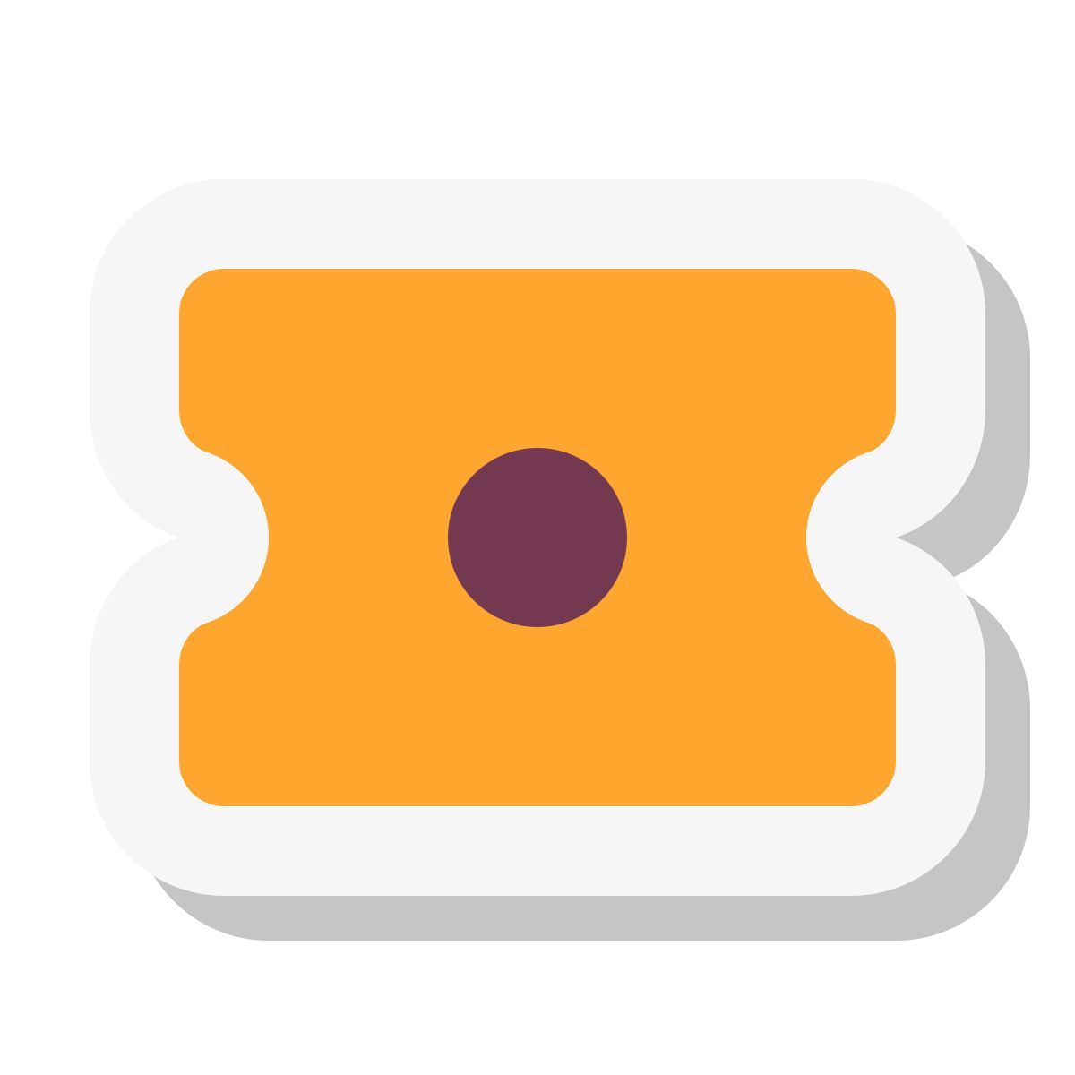 mini stickers style biglietto icon