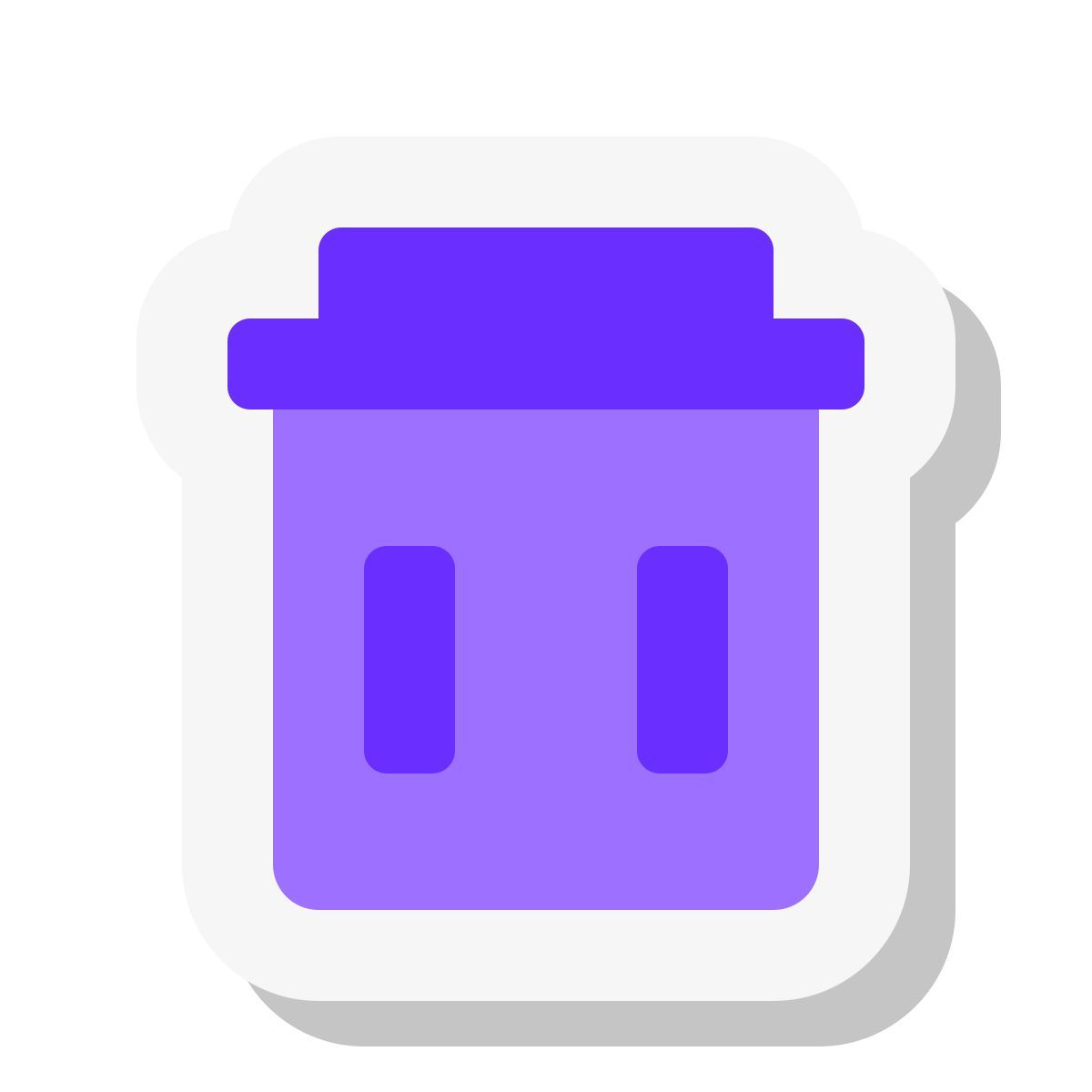 mini stickers style trash icon