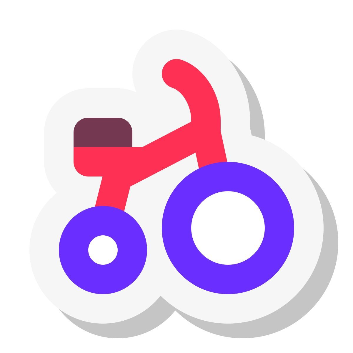 mini stickers style triciclo icon