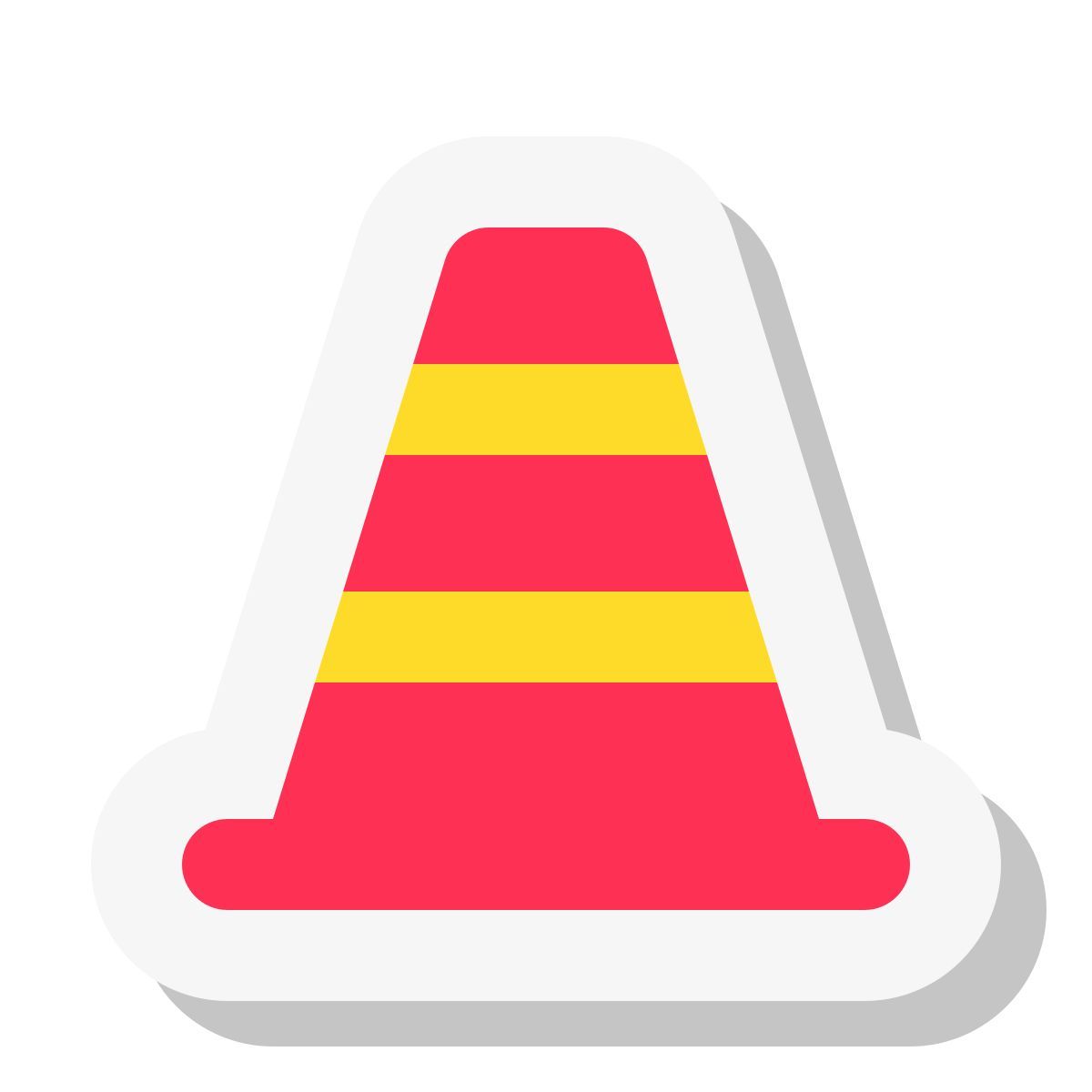 mini stickers style under construction icon