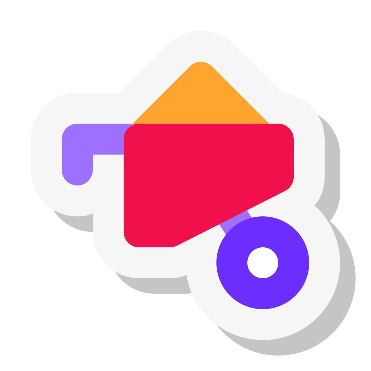 mini stickers style carriola icon