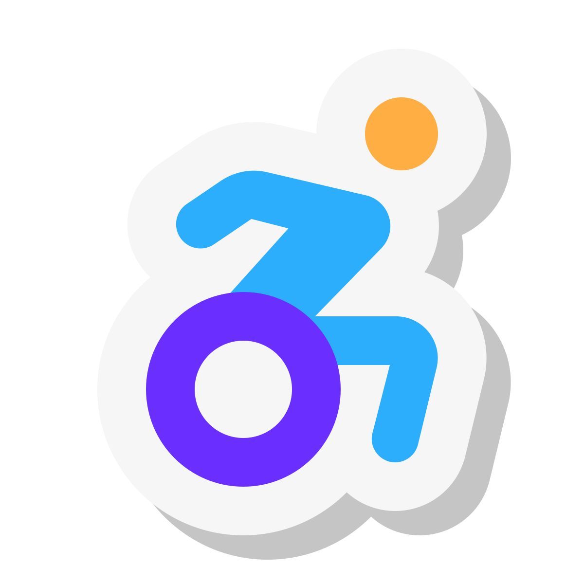 mini stickers style rollstuhl icon