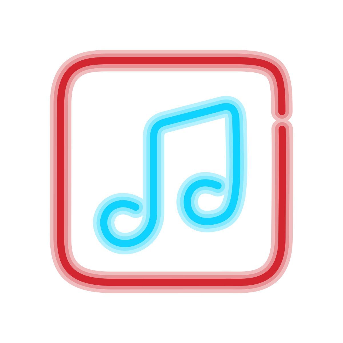 neon style music icon