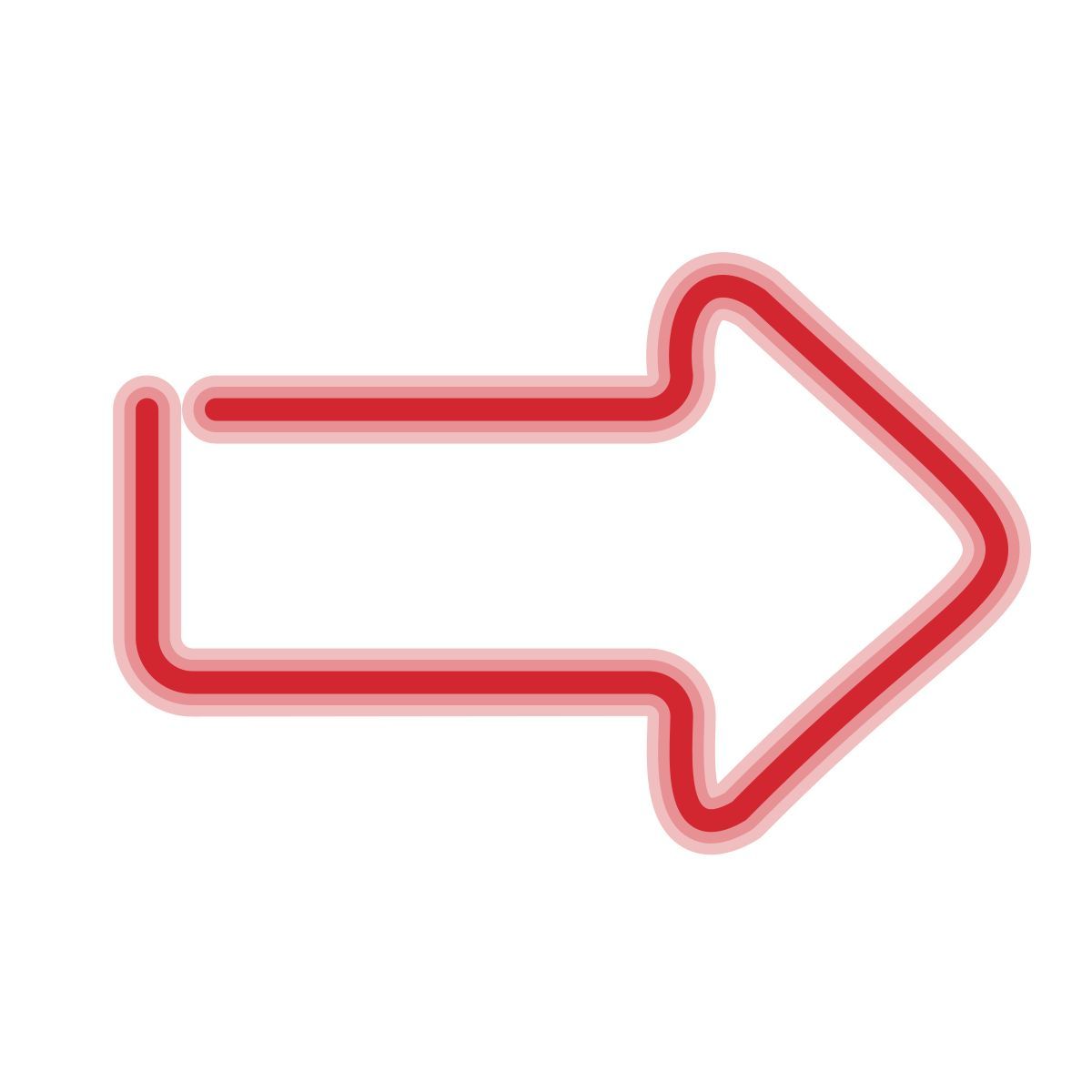 neon style flecha icon