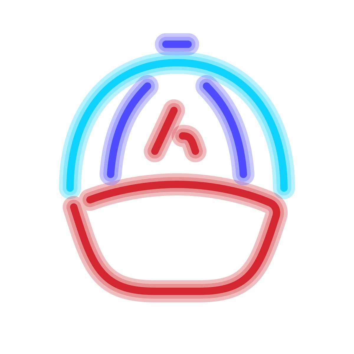 neon style gorra de béisbol icon