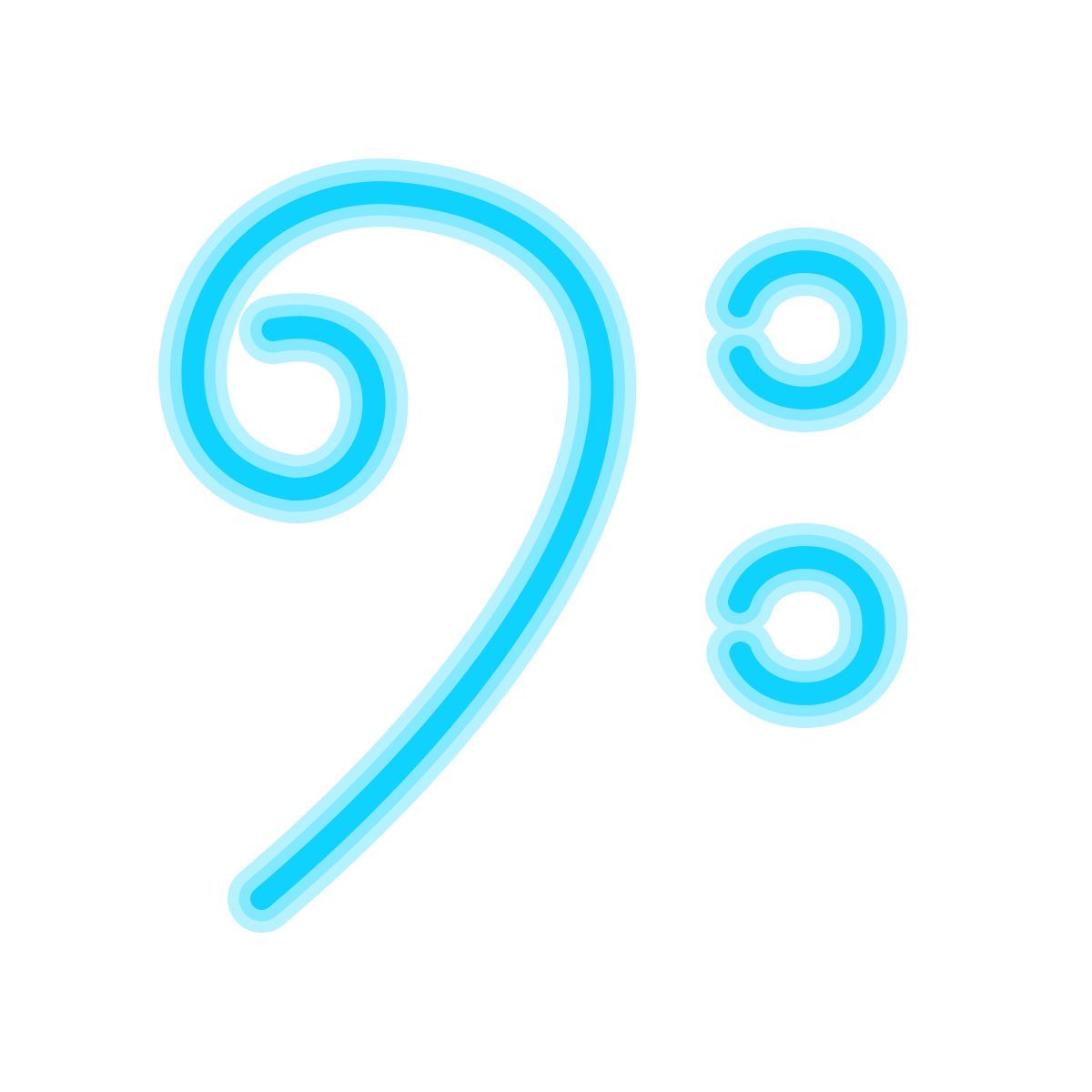 neon style clé de fa icon