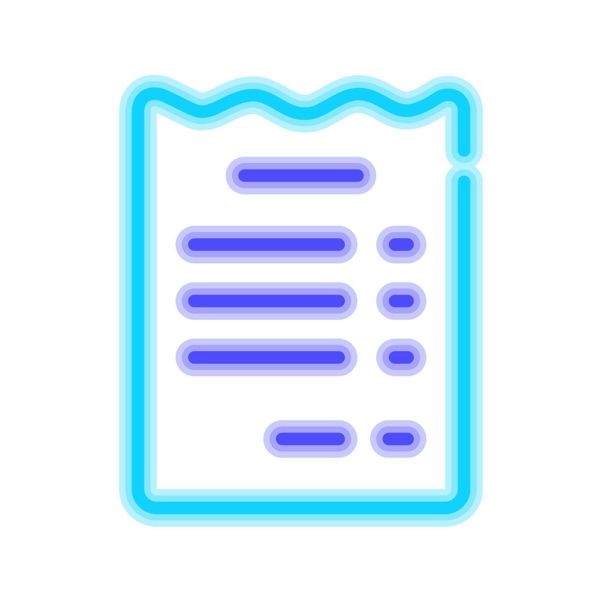 neon style rechnung icon