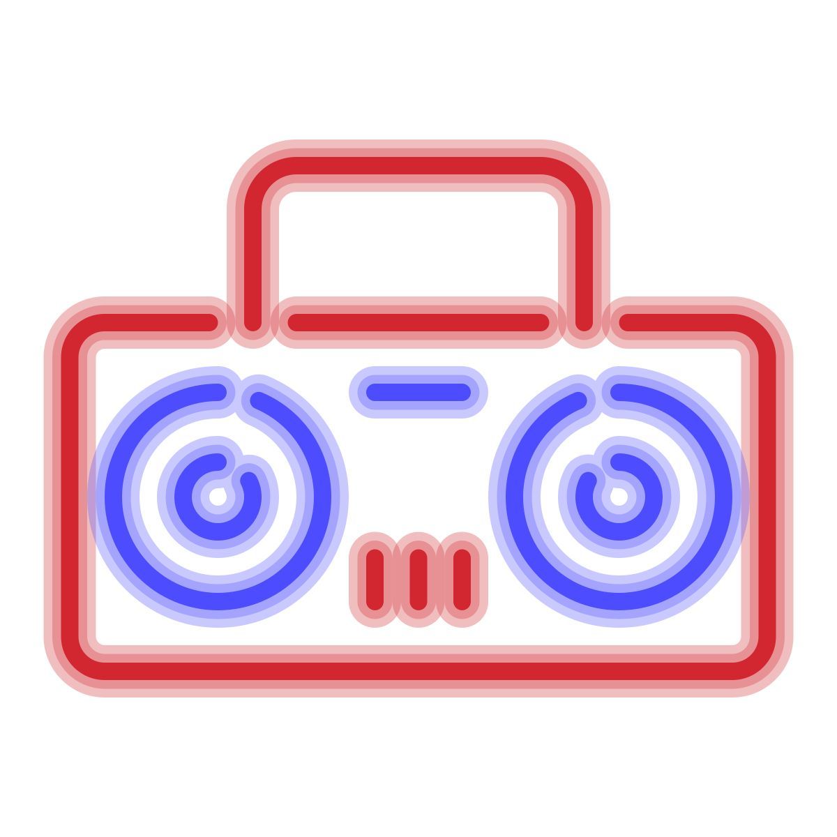 neon style stereo portatile icon