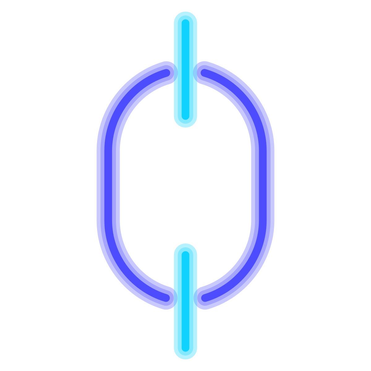 neon style chain intermediate icon