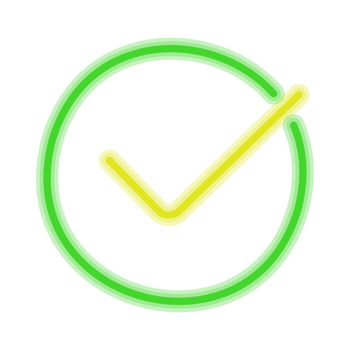 neon style comprobado icon