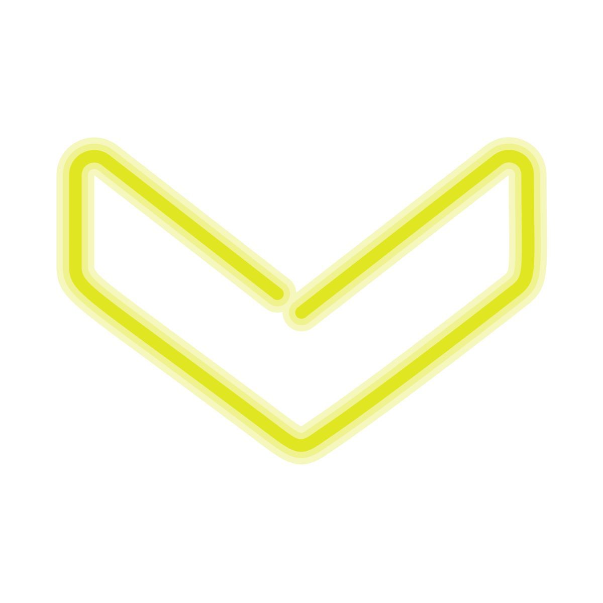 neon style chevron下跌 icon