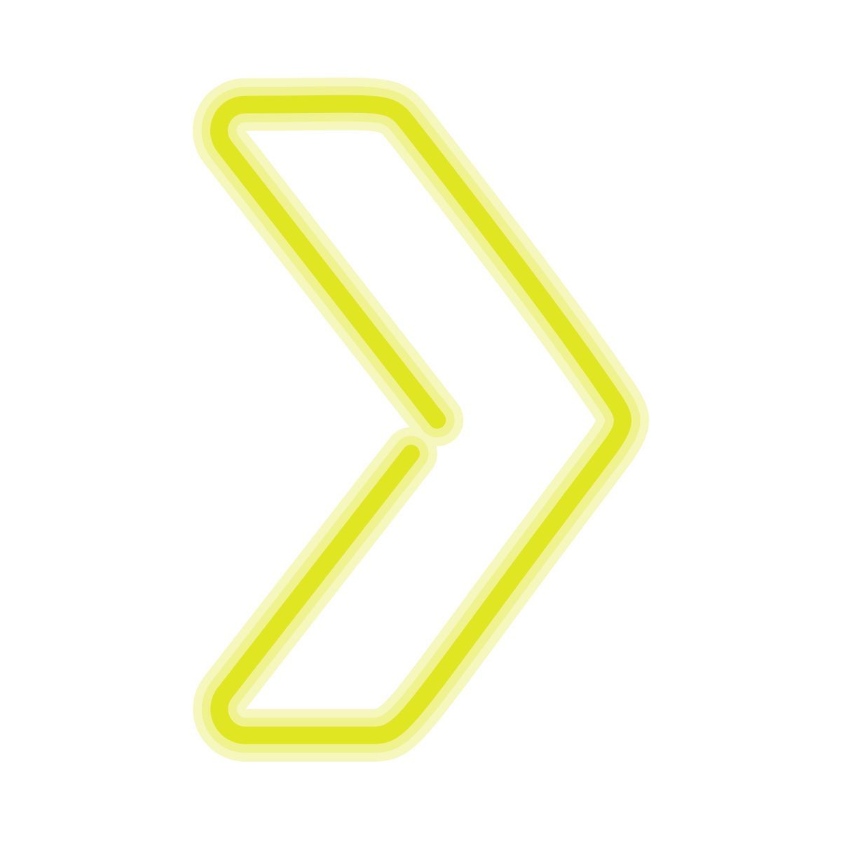neon style chevron right icon