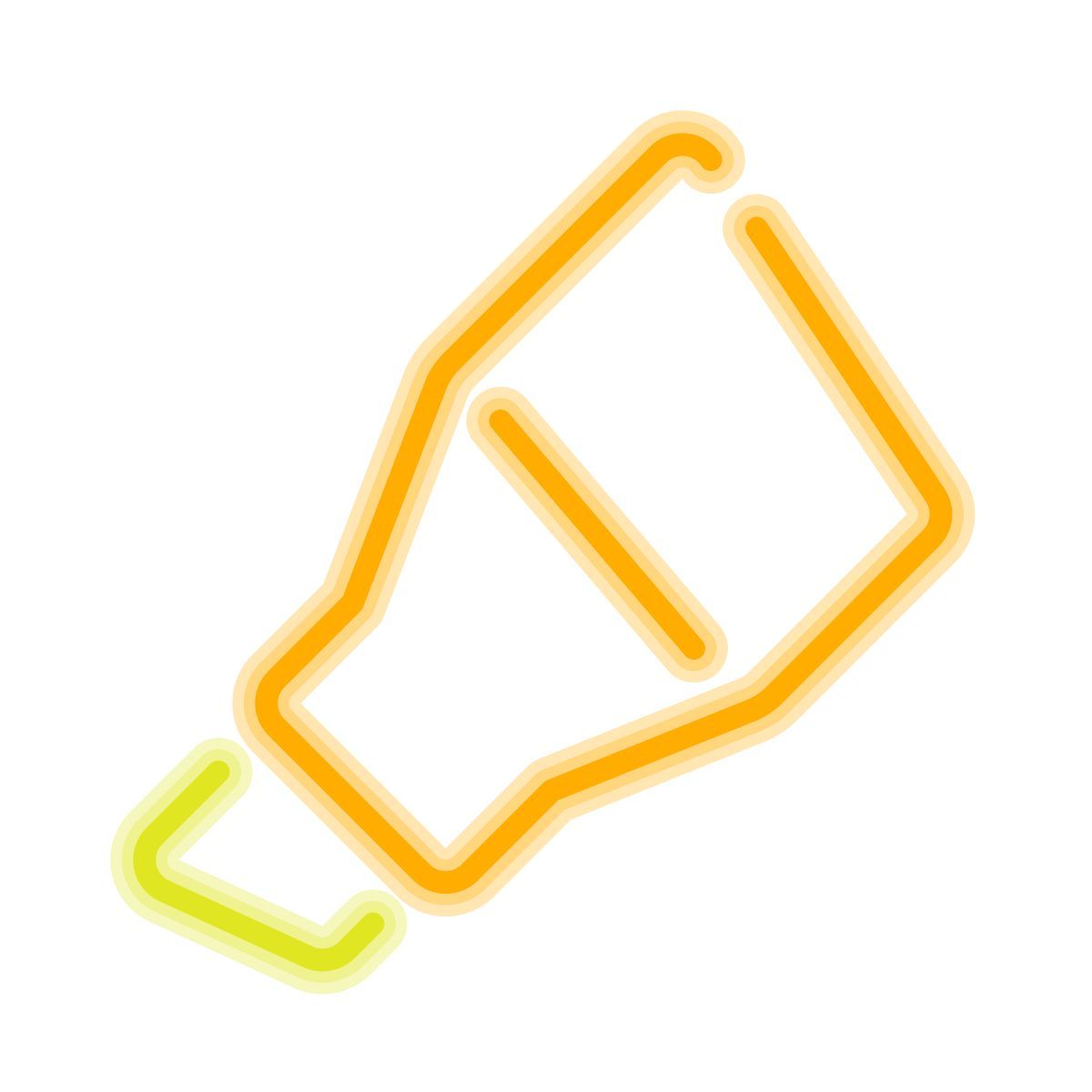 neon style chisel tip marker icon