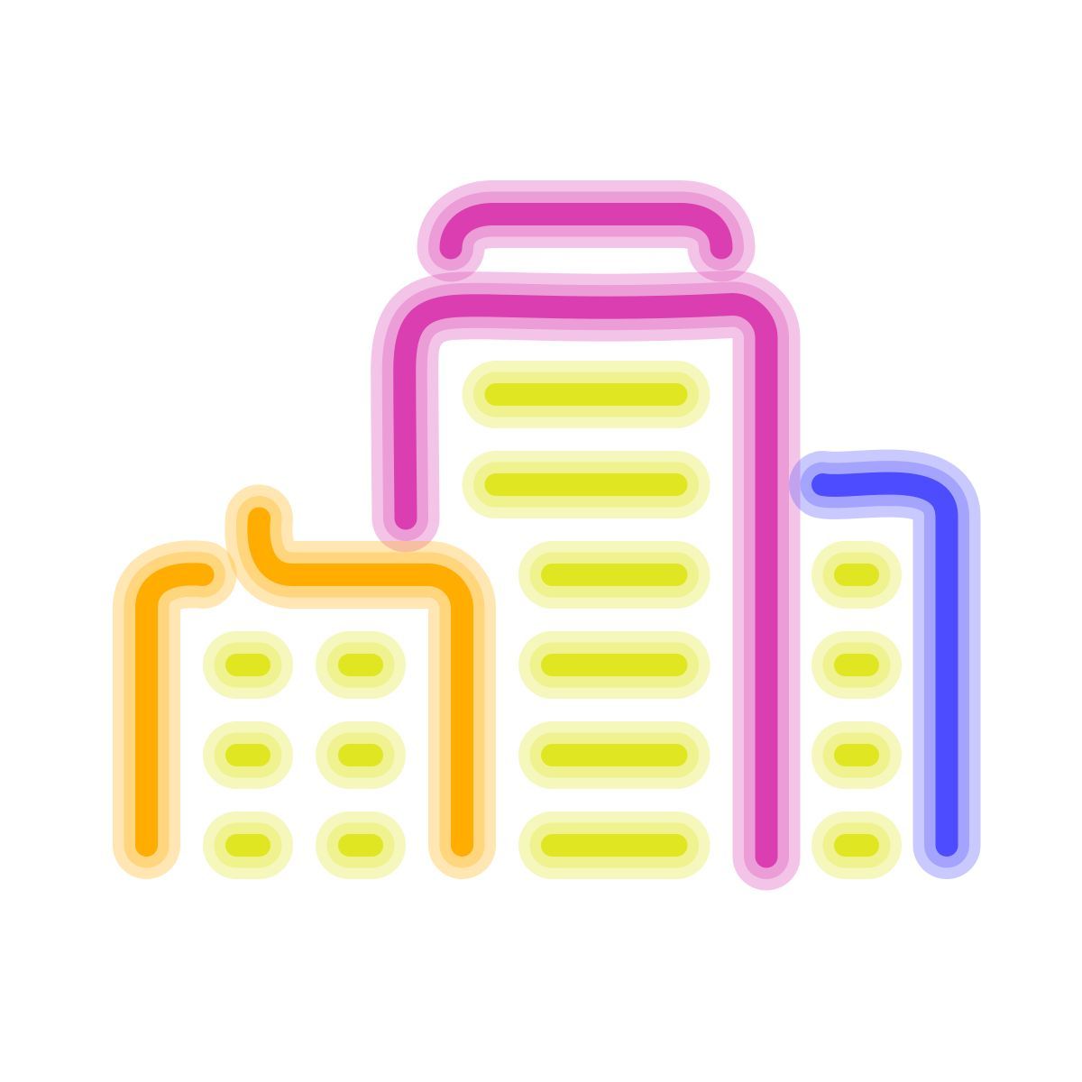 neon style città icon