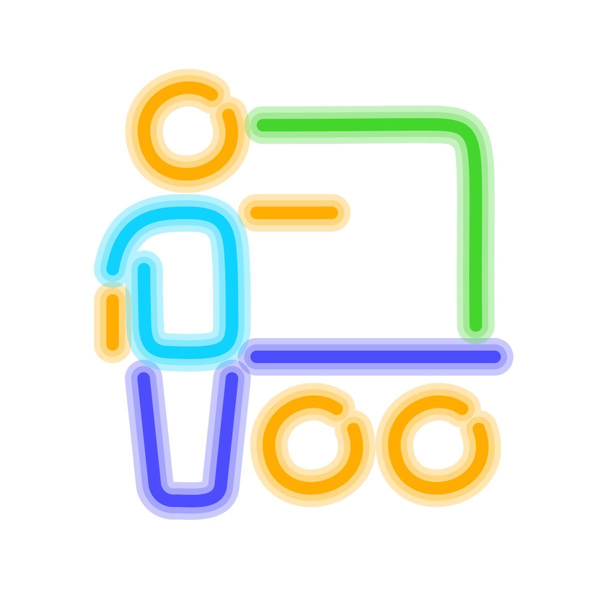 neon style 课堂 icon