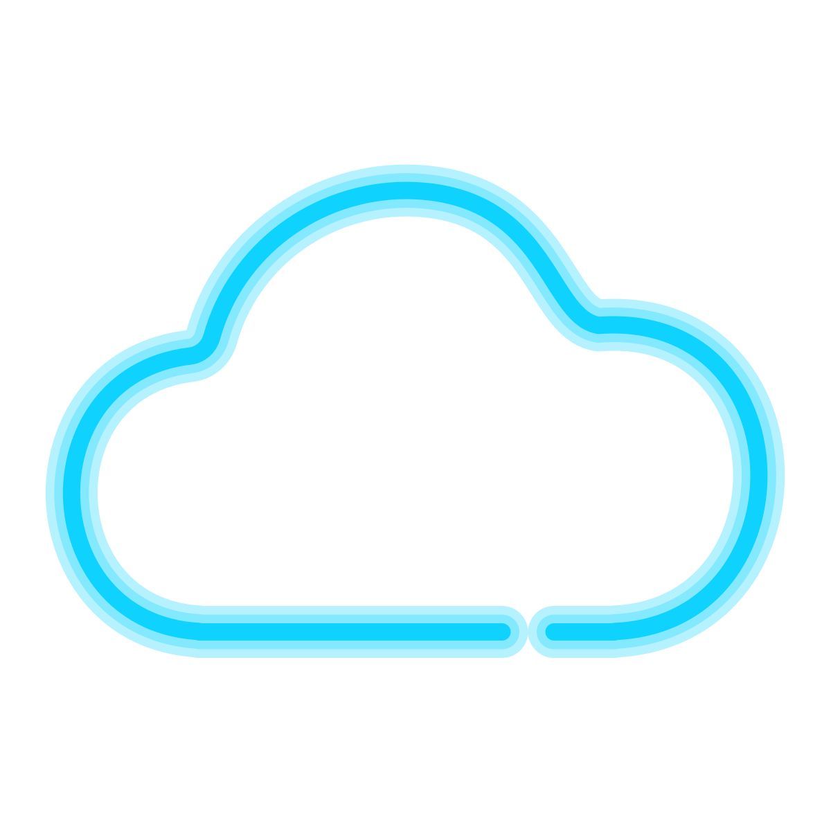 neon style cloud icon