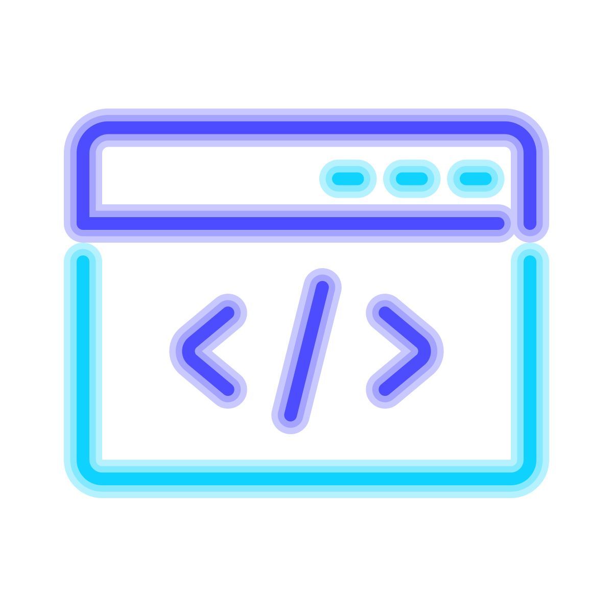 neon Stil code Icon