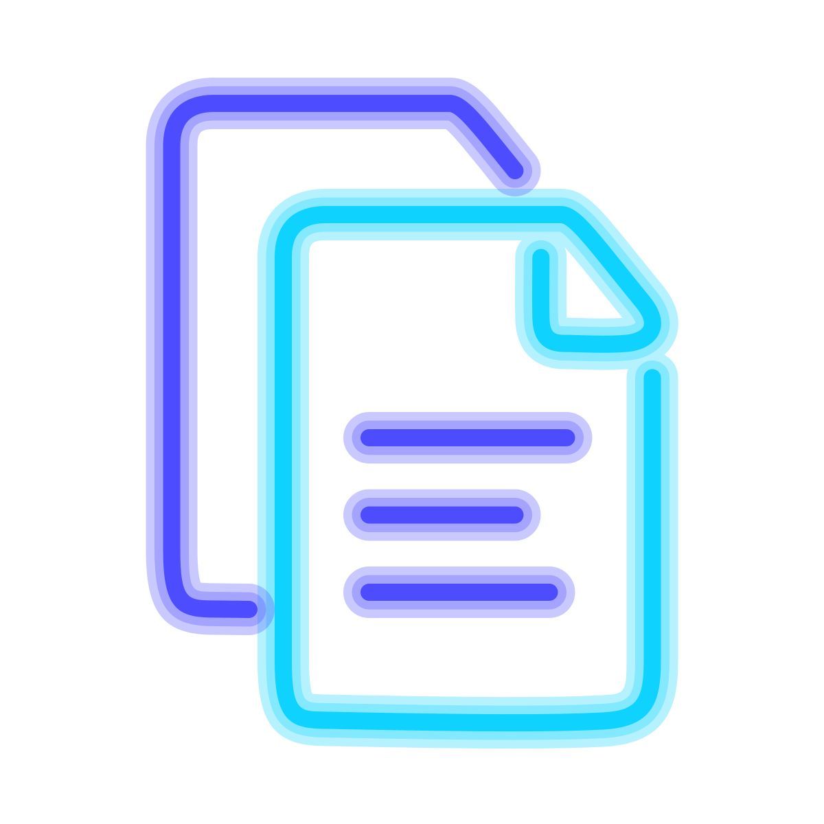 neon style copy icon