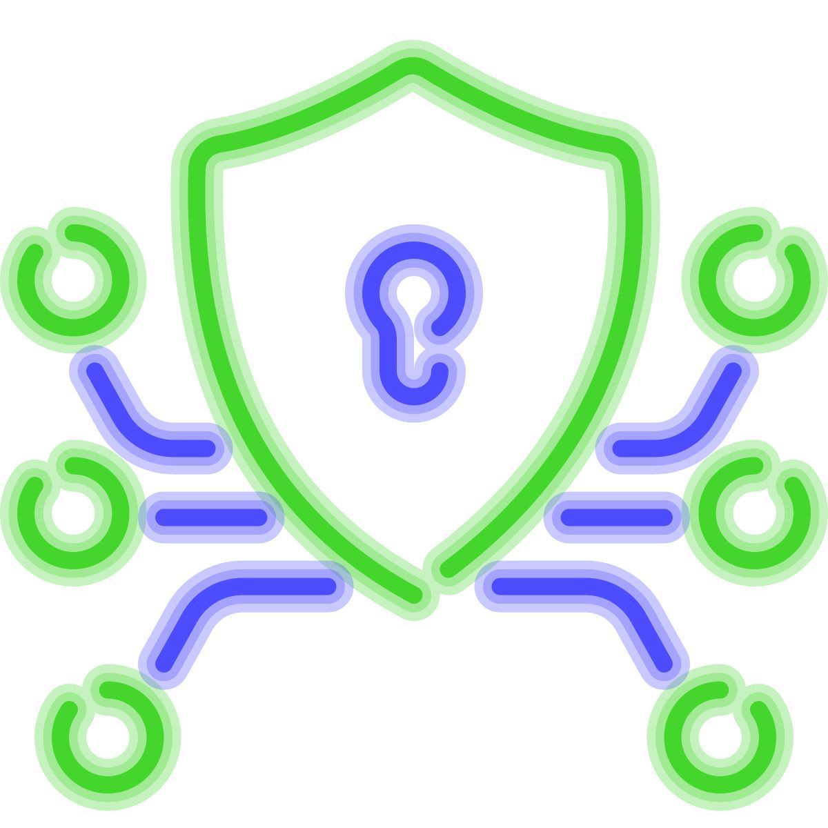 neon 风格 网络安全 图标