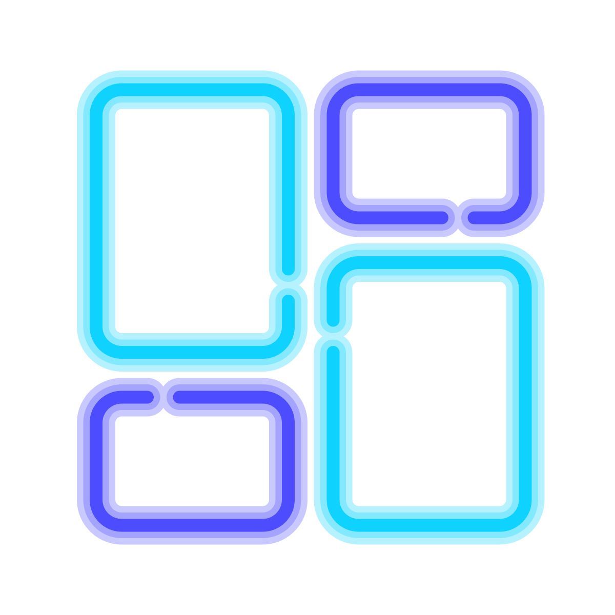 icona layout del cruscotto neon stile