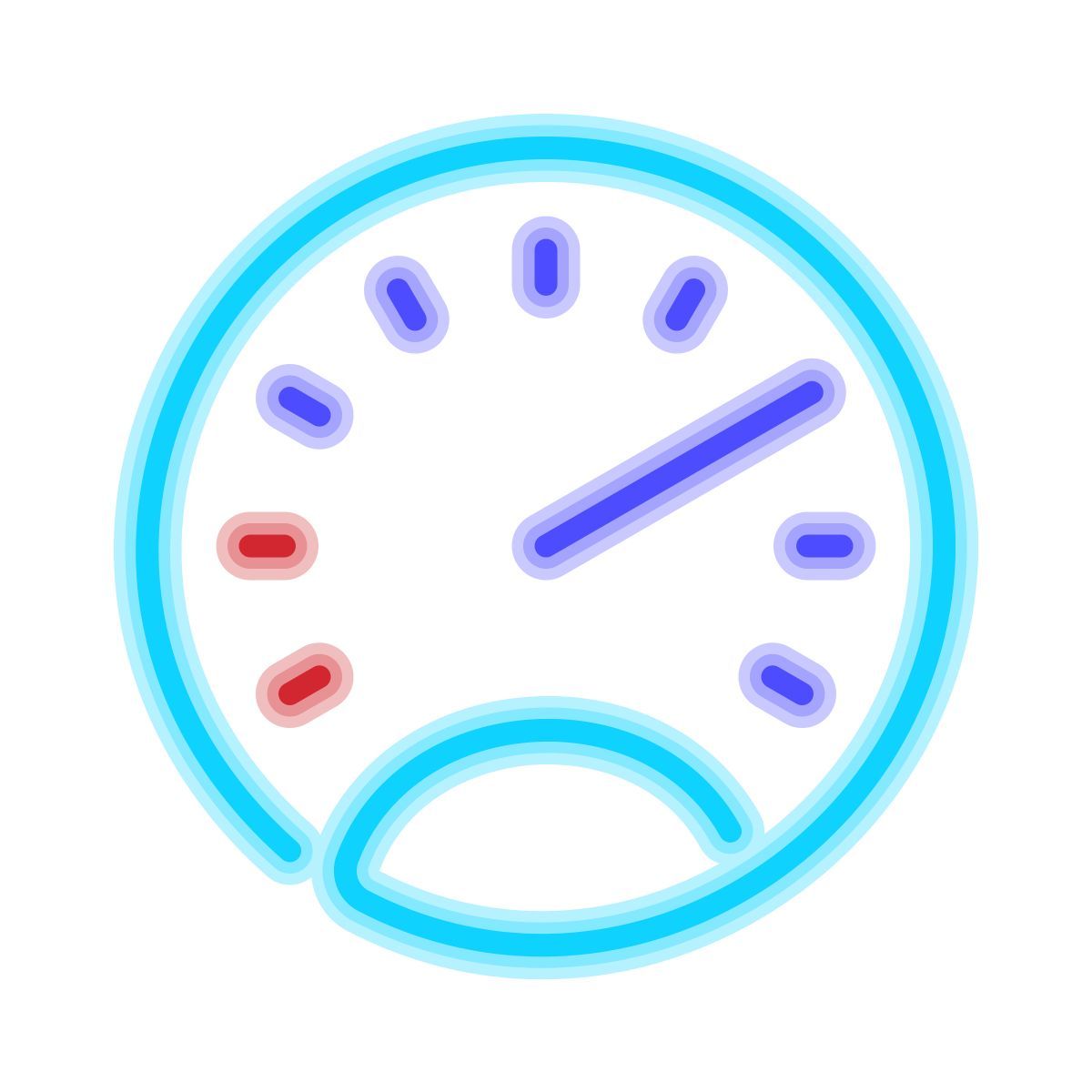 neon style tableau de bord icon