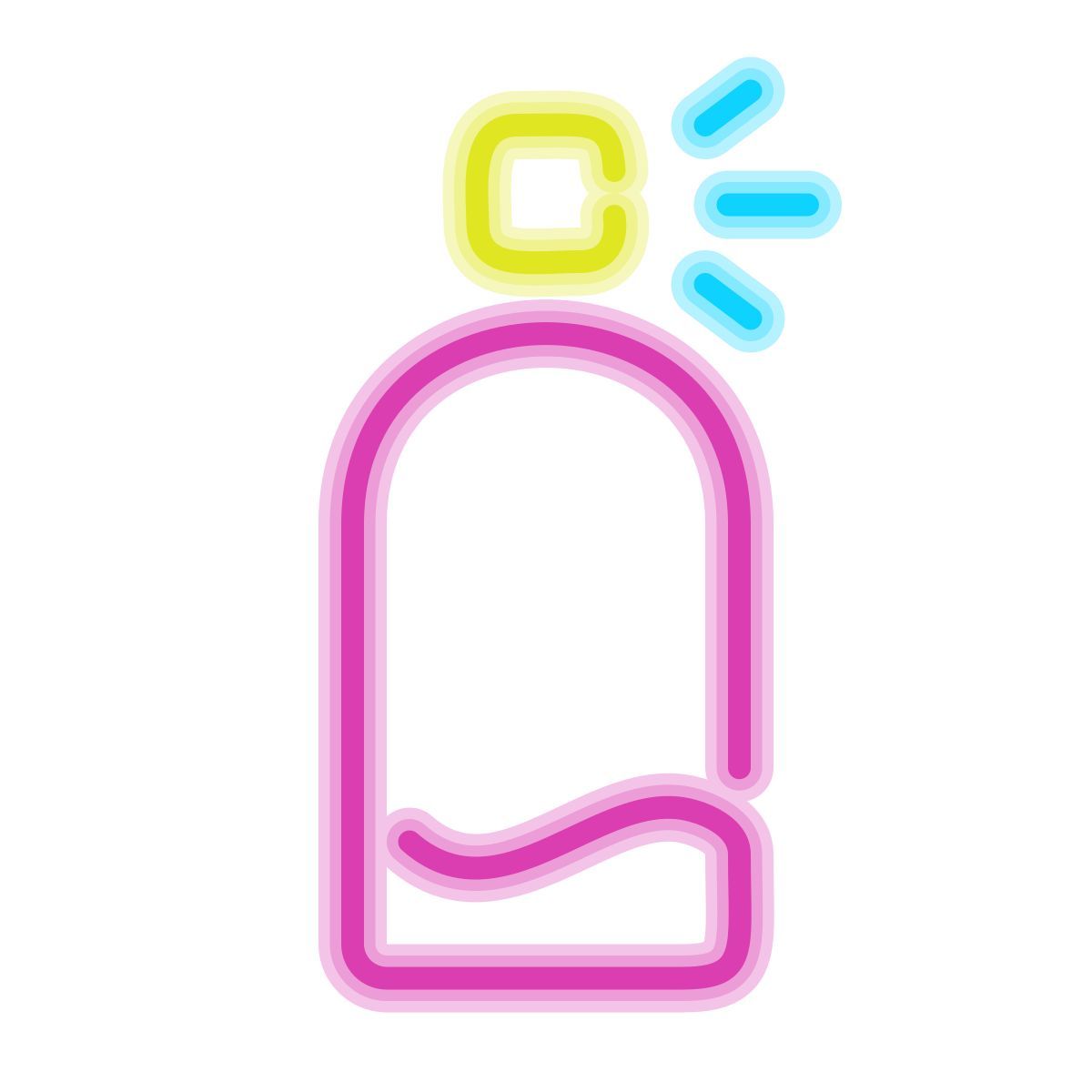 neon style deodorante spray icon