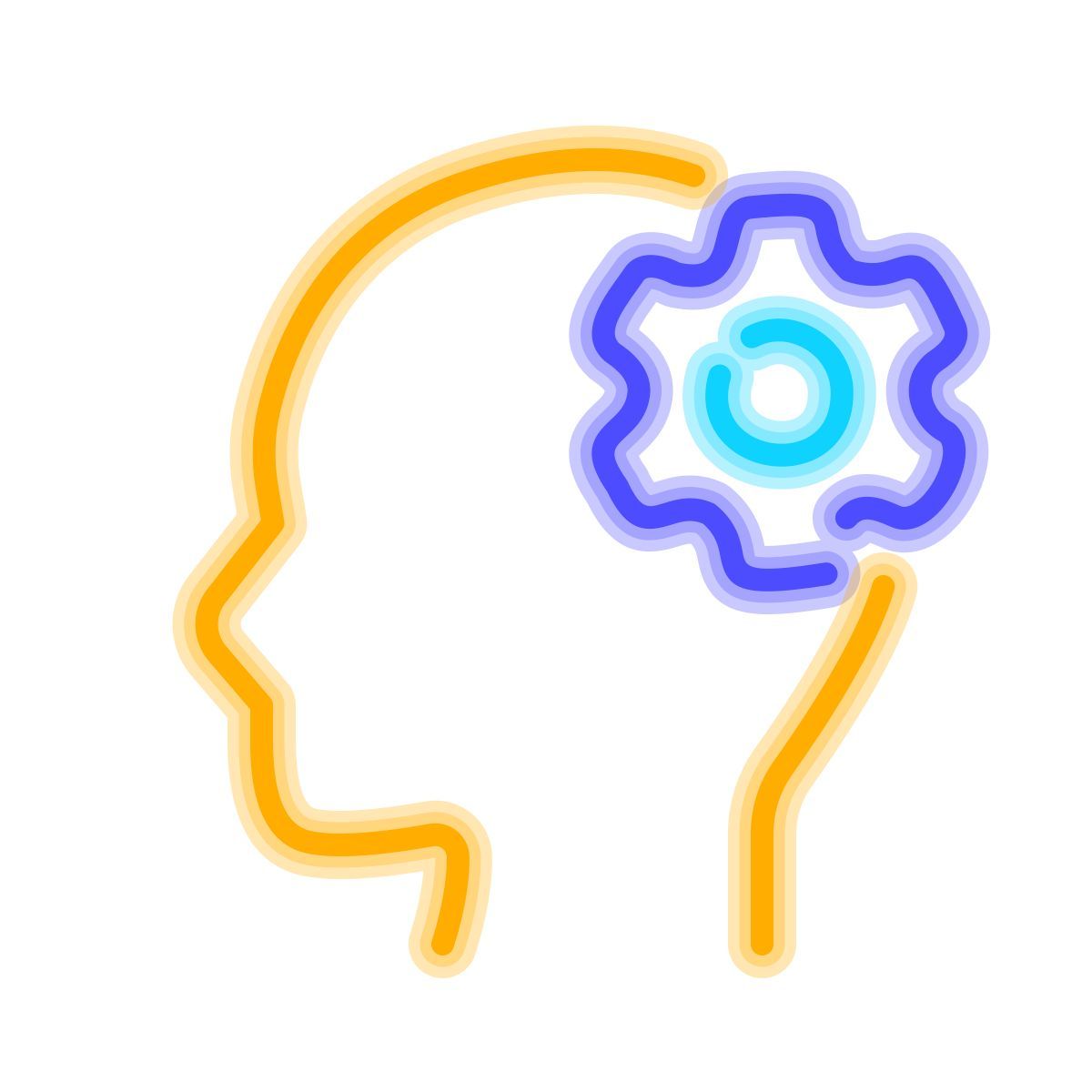 neon Stil entwicklungsfähigkeit Icon