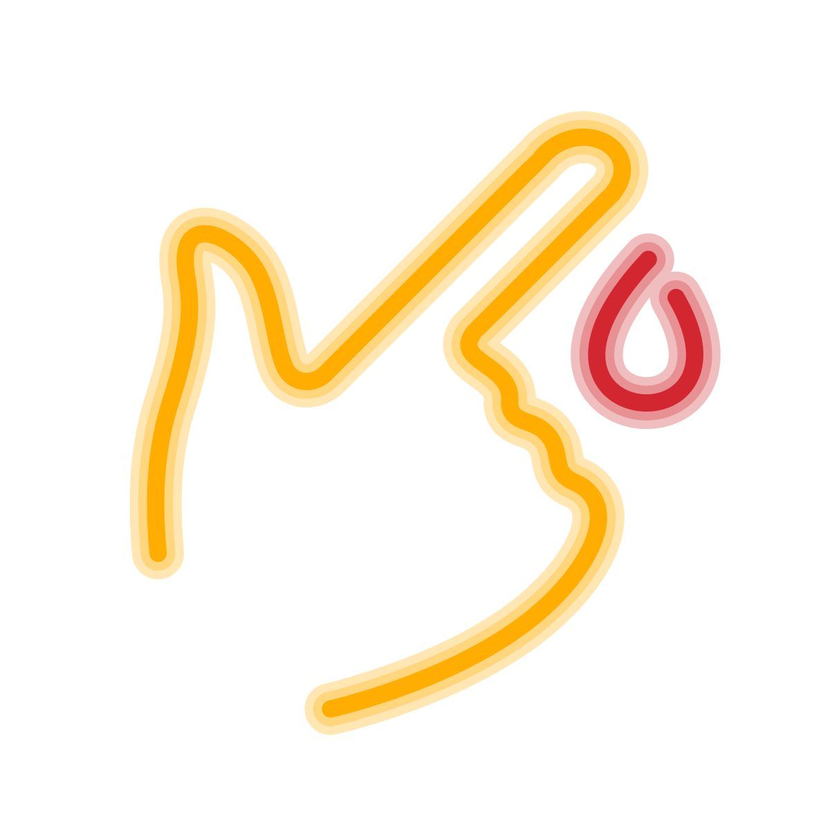 neon style diabetes icon