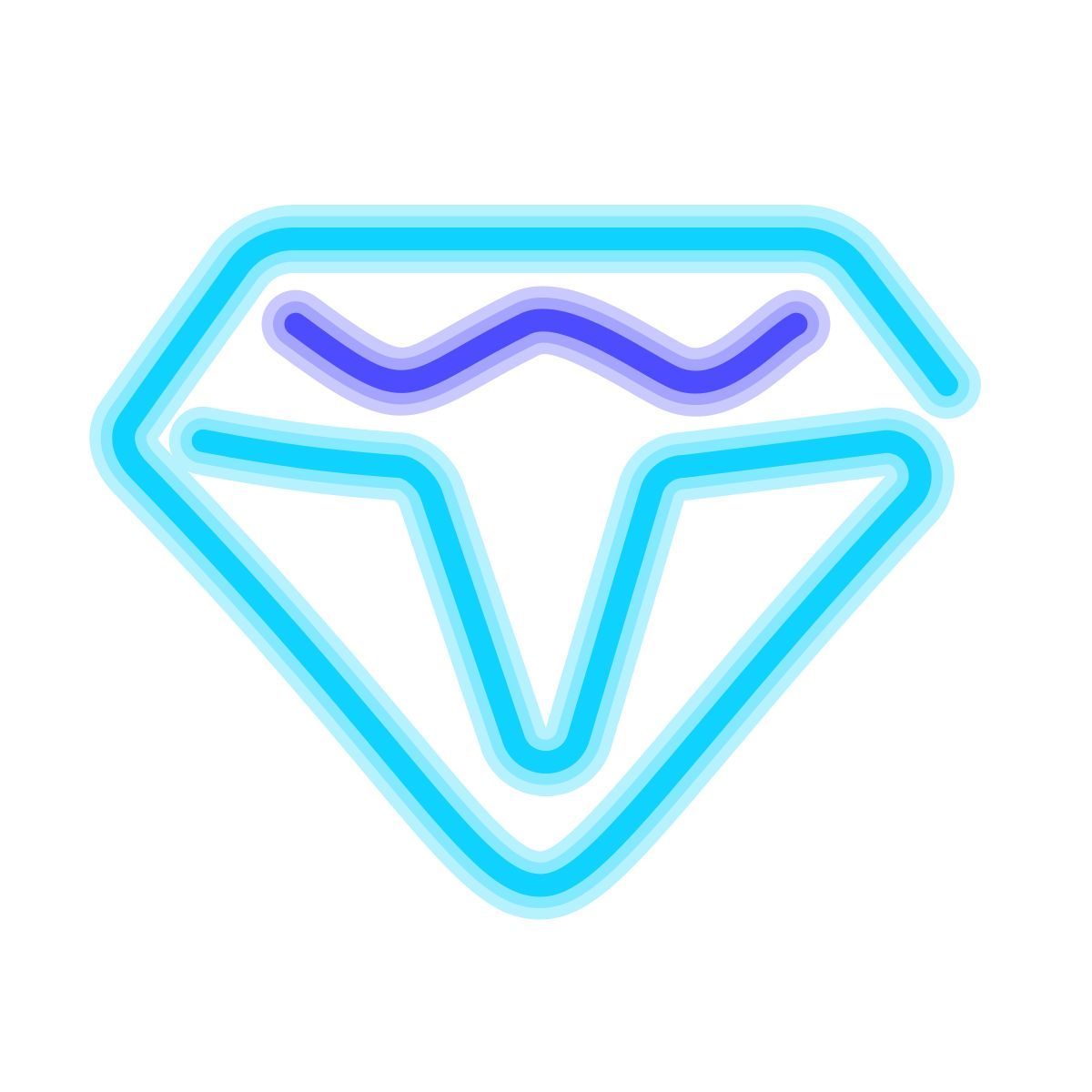 neon style 钻石 icon