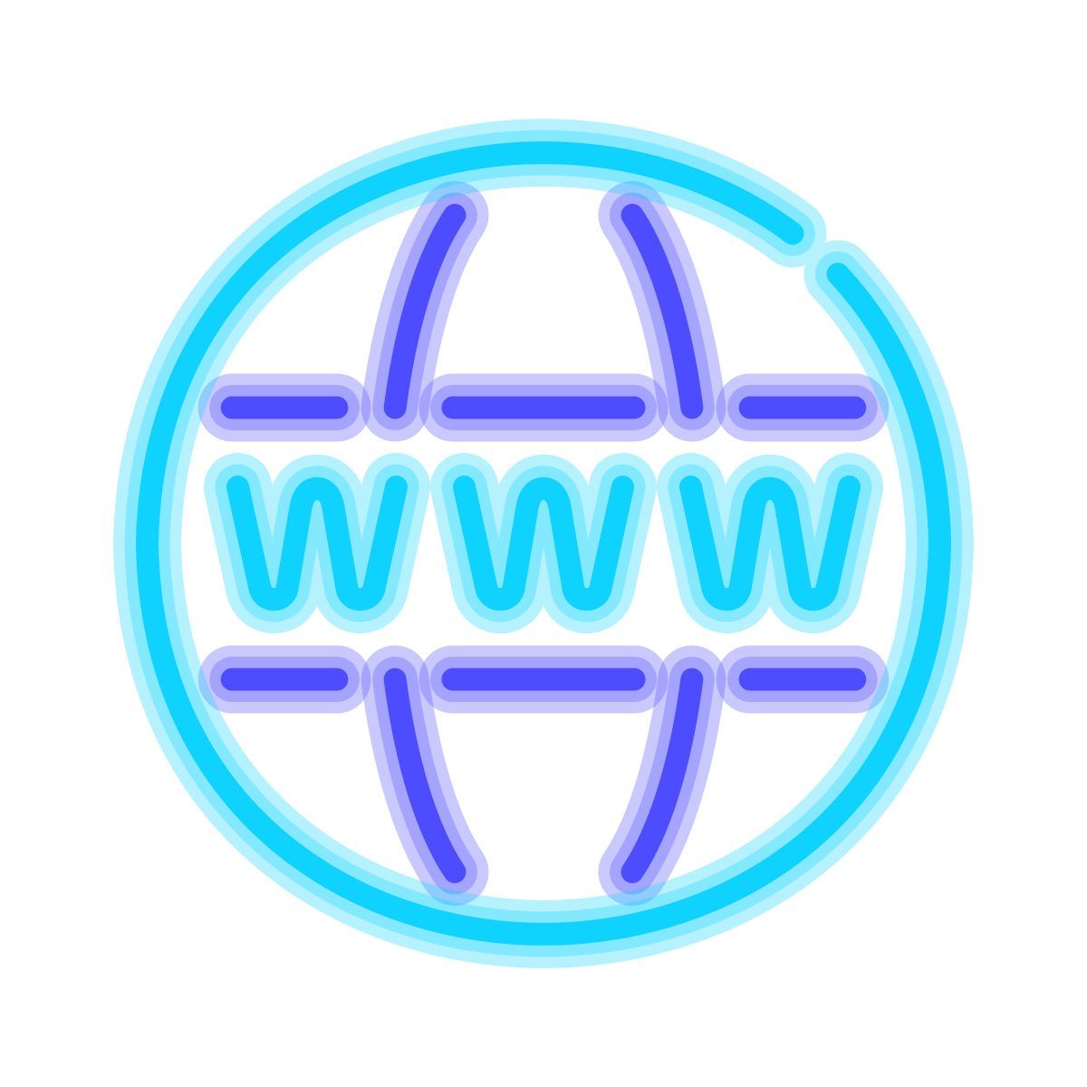 neon style dominio icon