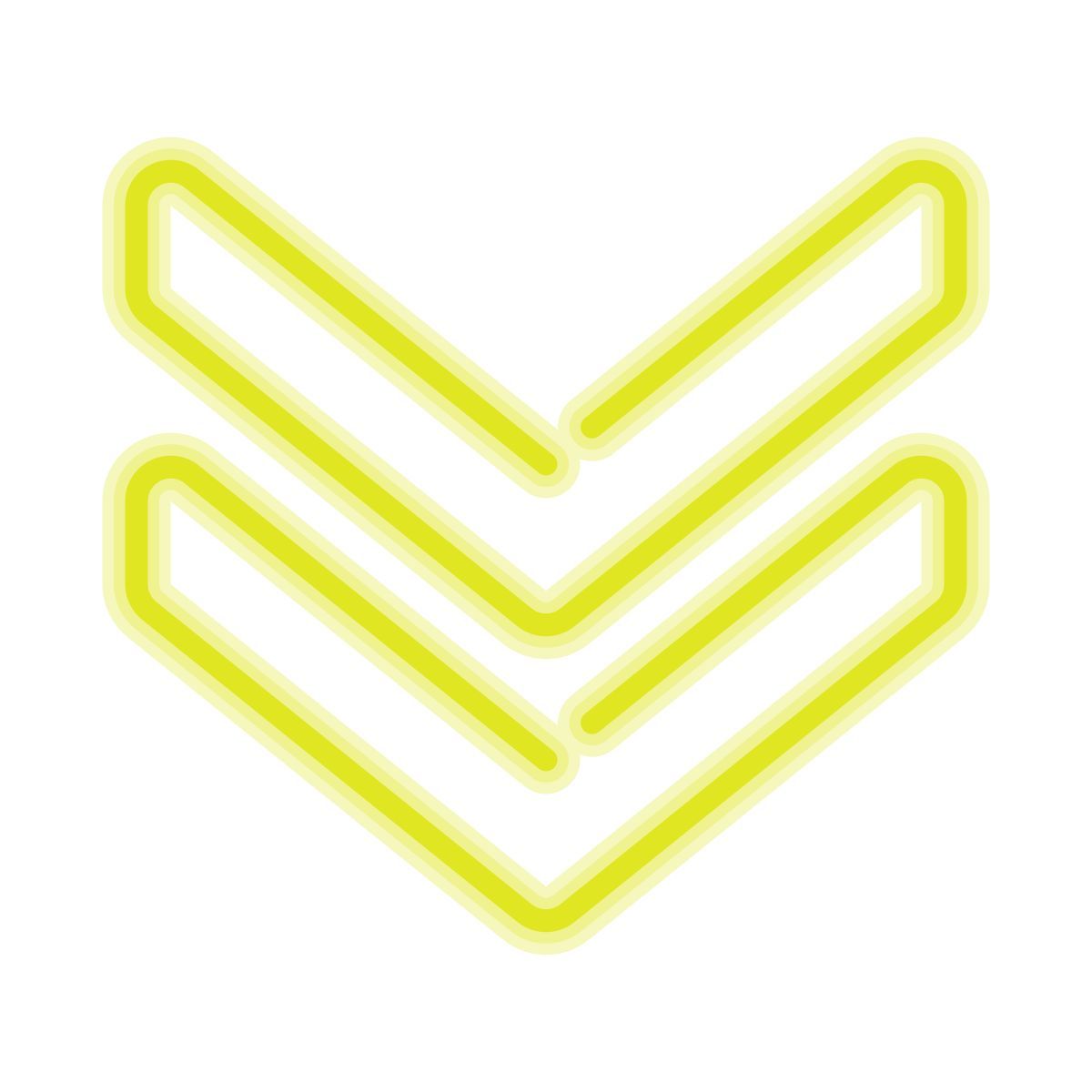 neon style double down icon