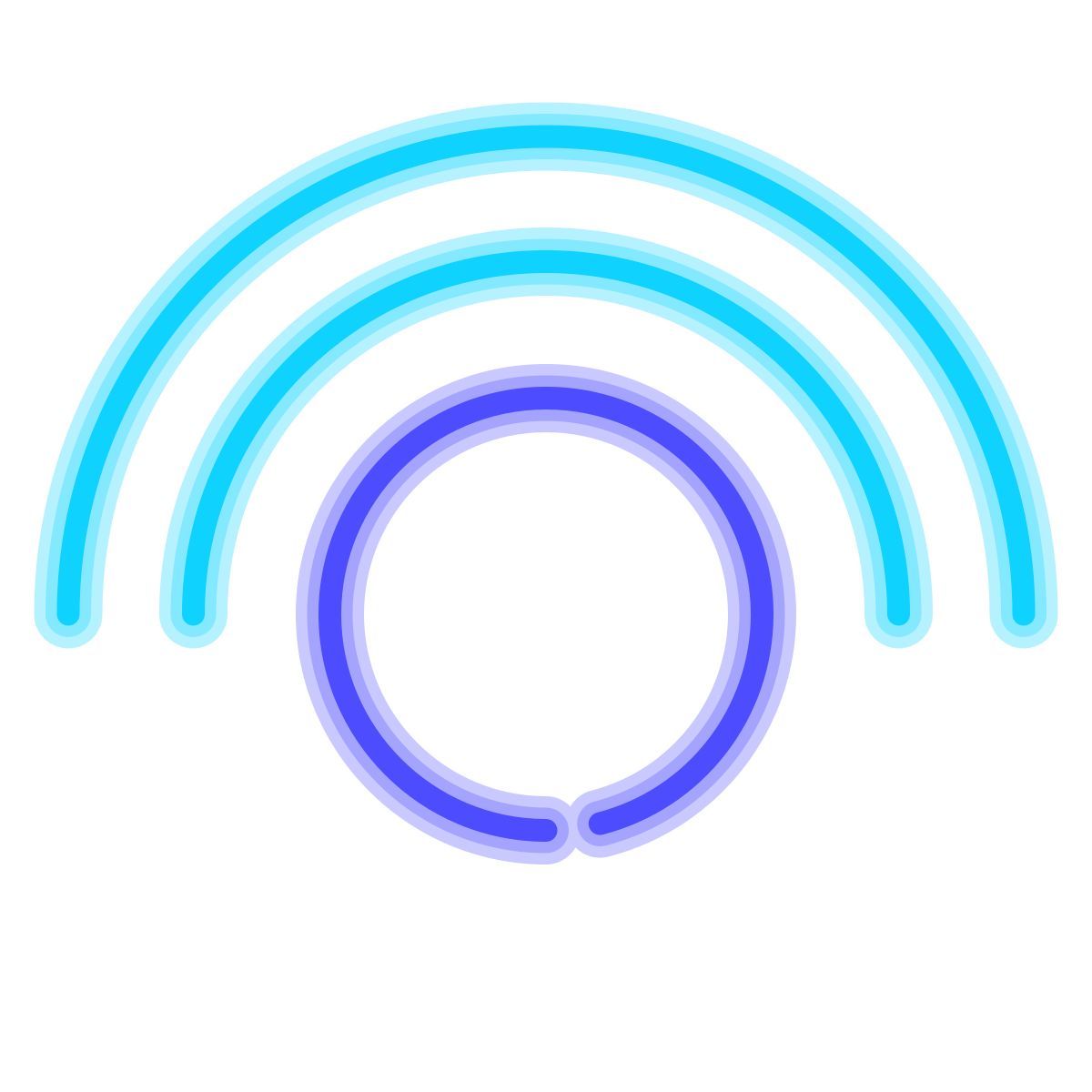 neon style 더블 탭 icon