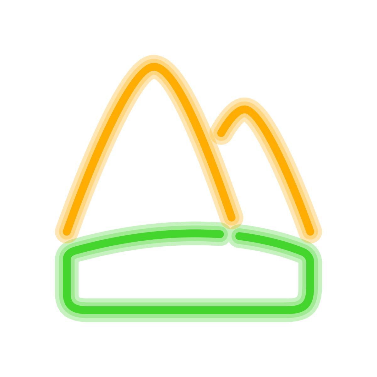 neon style élément terre icon