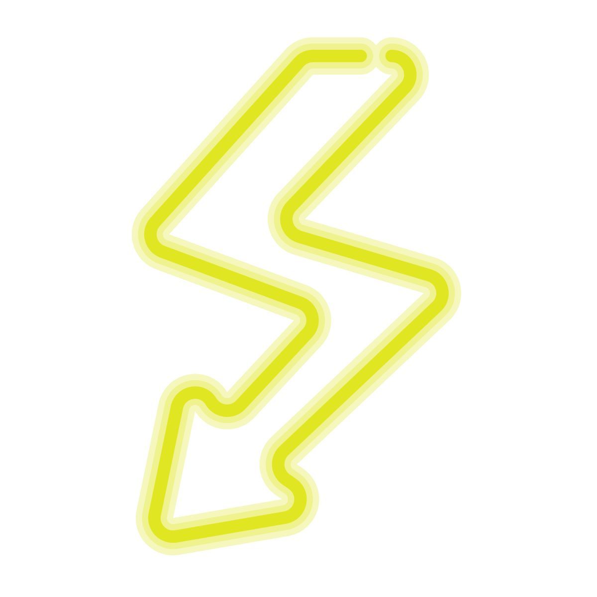 neon style elettricità icon