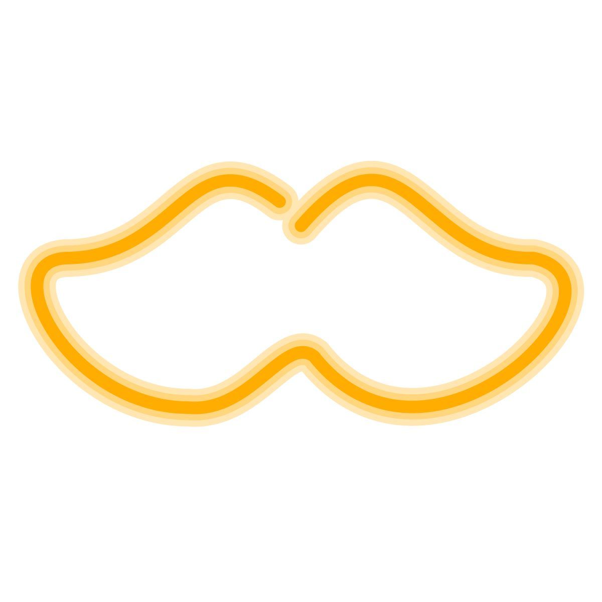 neon style inglês bigode icon