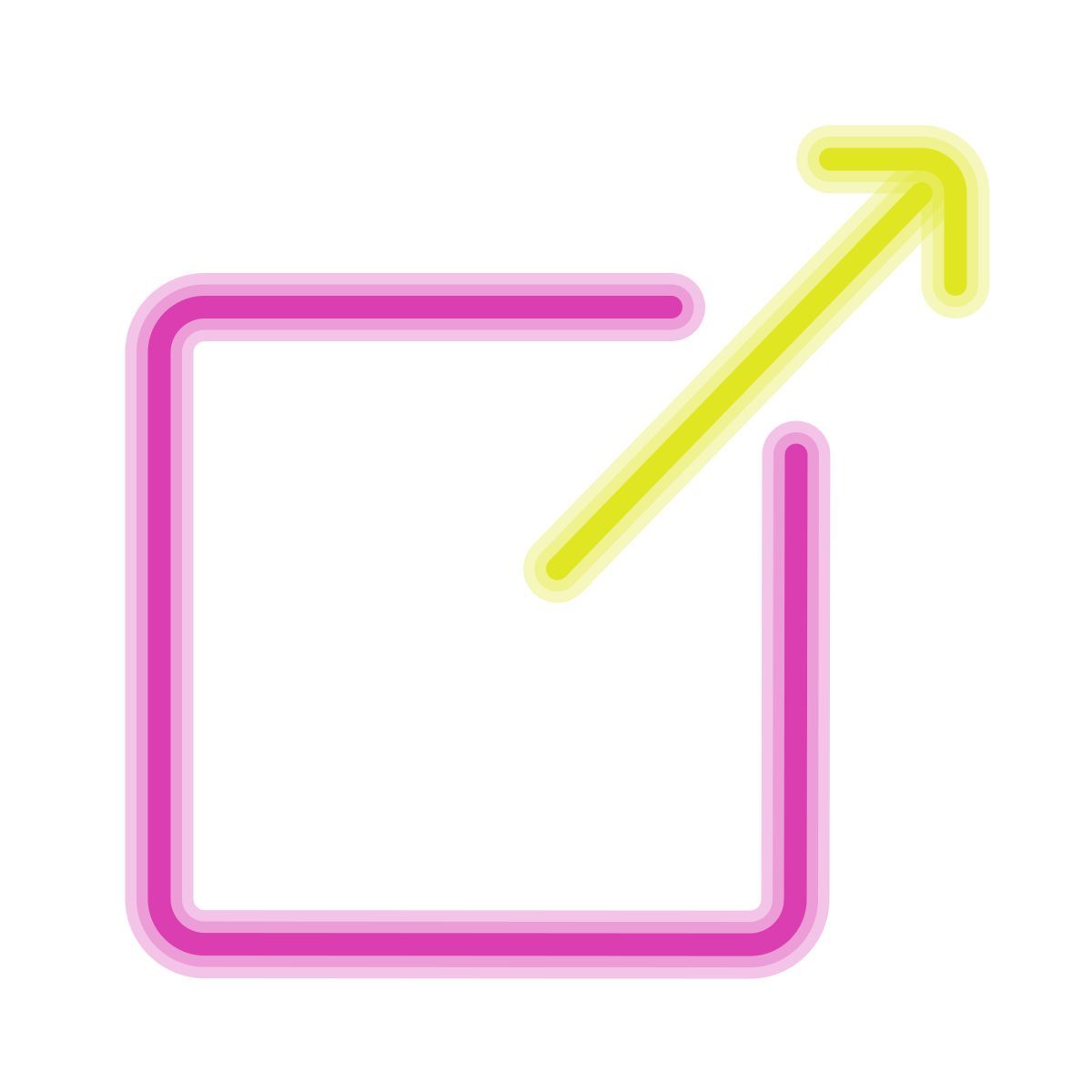 neon 风格 外部链接 图标