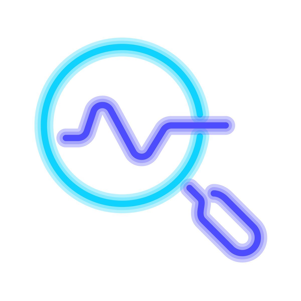 neon Stil datenanalyse Icon