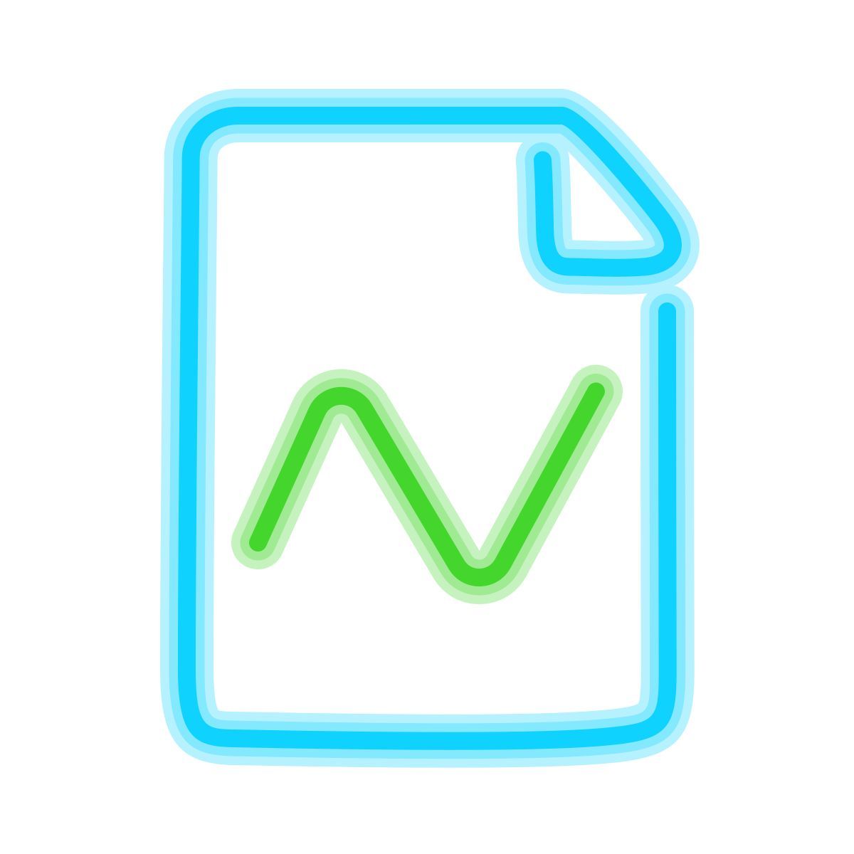 neon style graph report icon