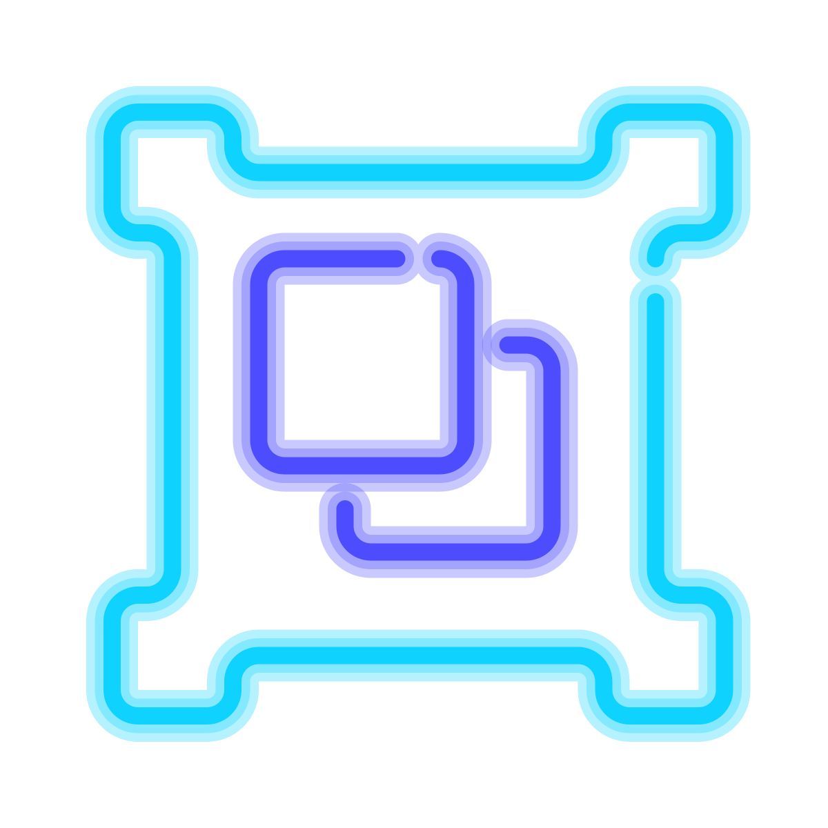 neon style agrupar objetos icon