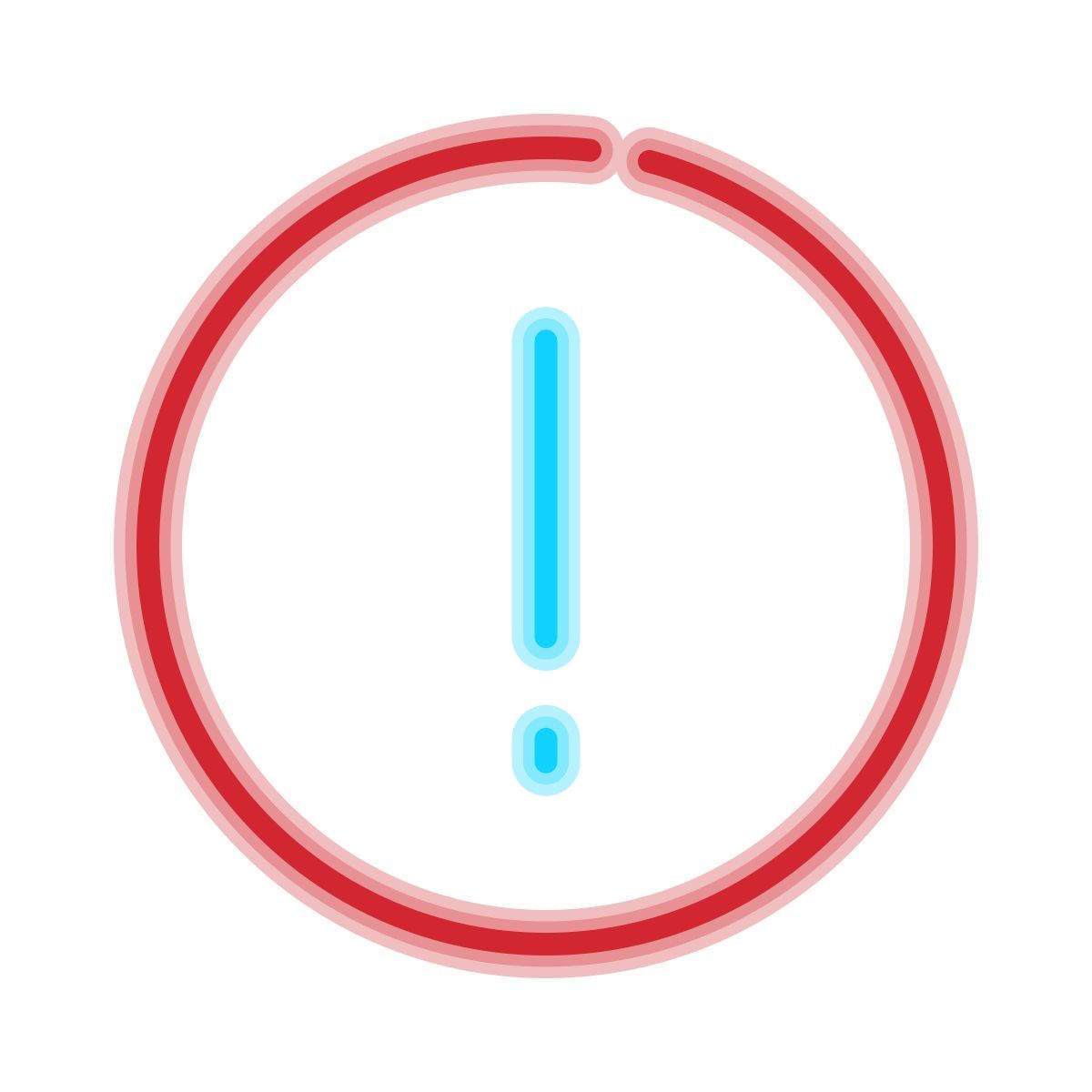neon Stil hohe priorität Icon