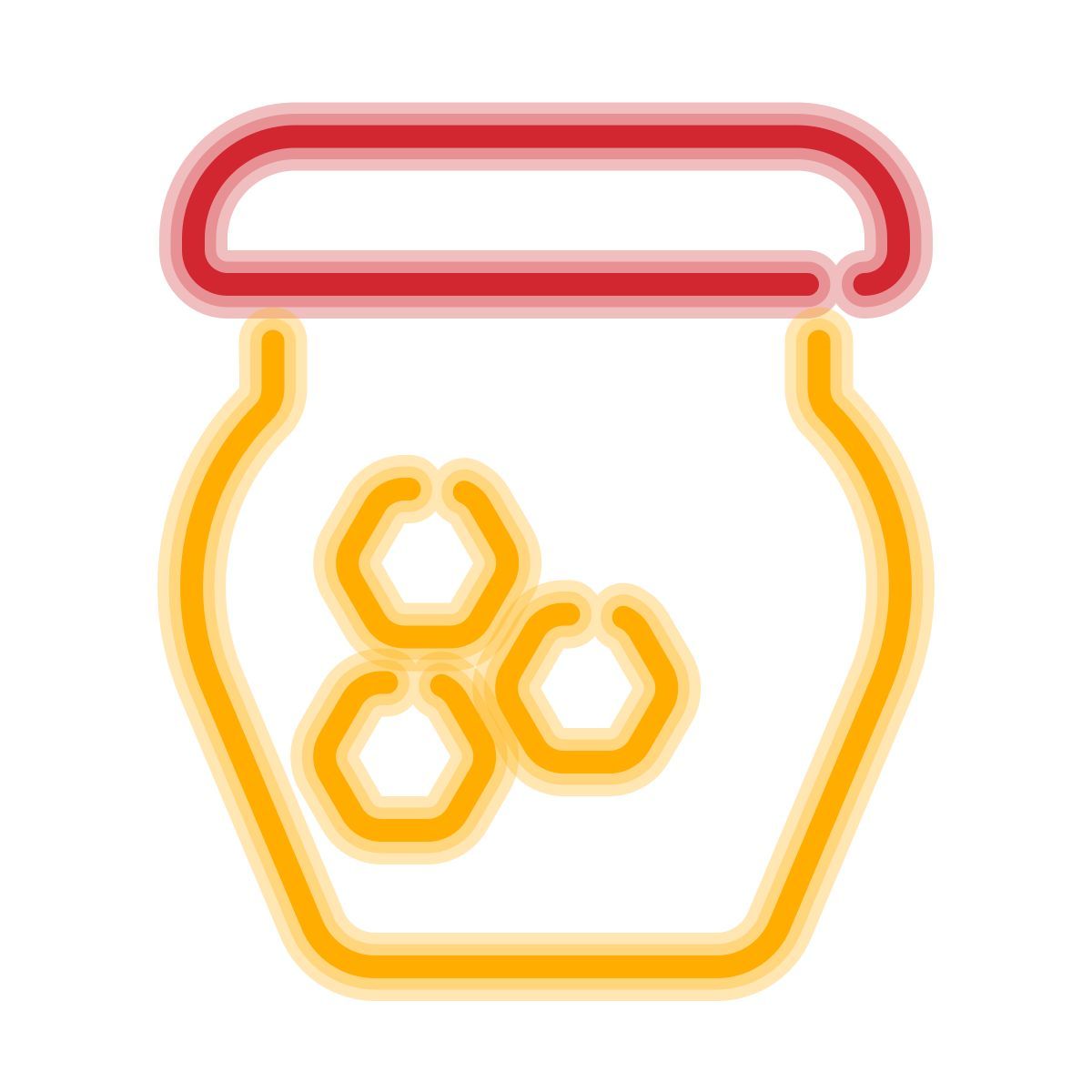 neon style honig icon