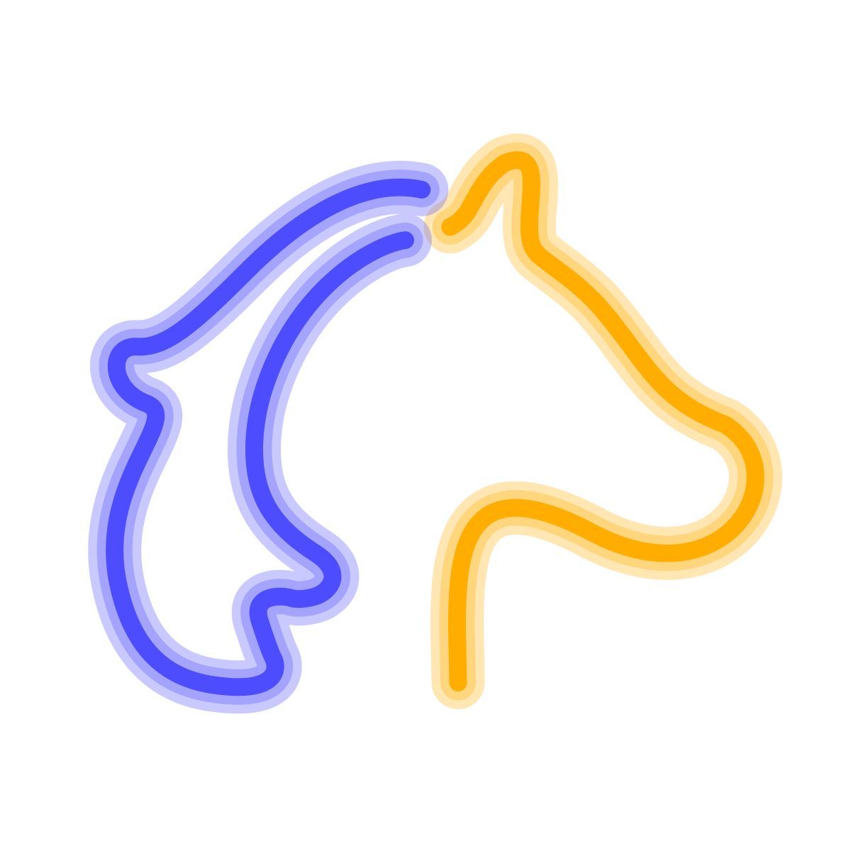 neon style cheval icon