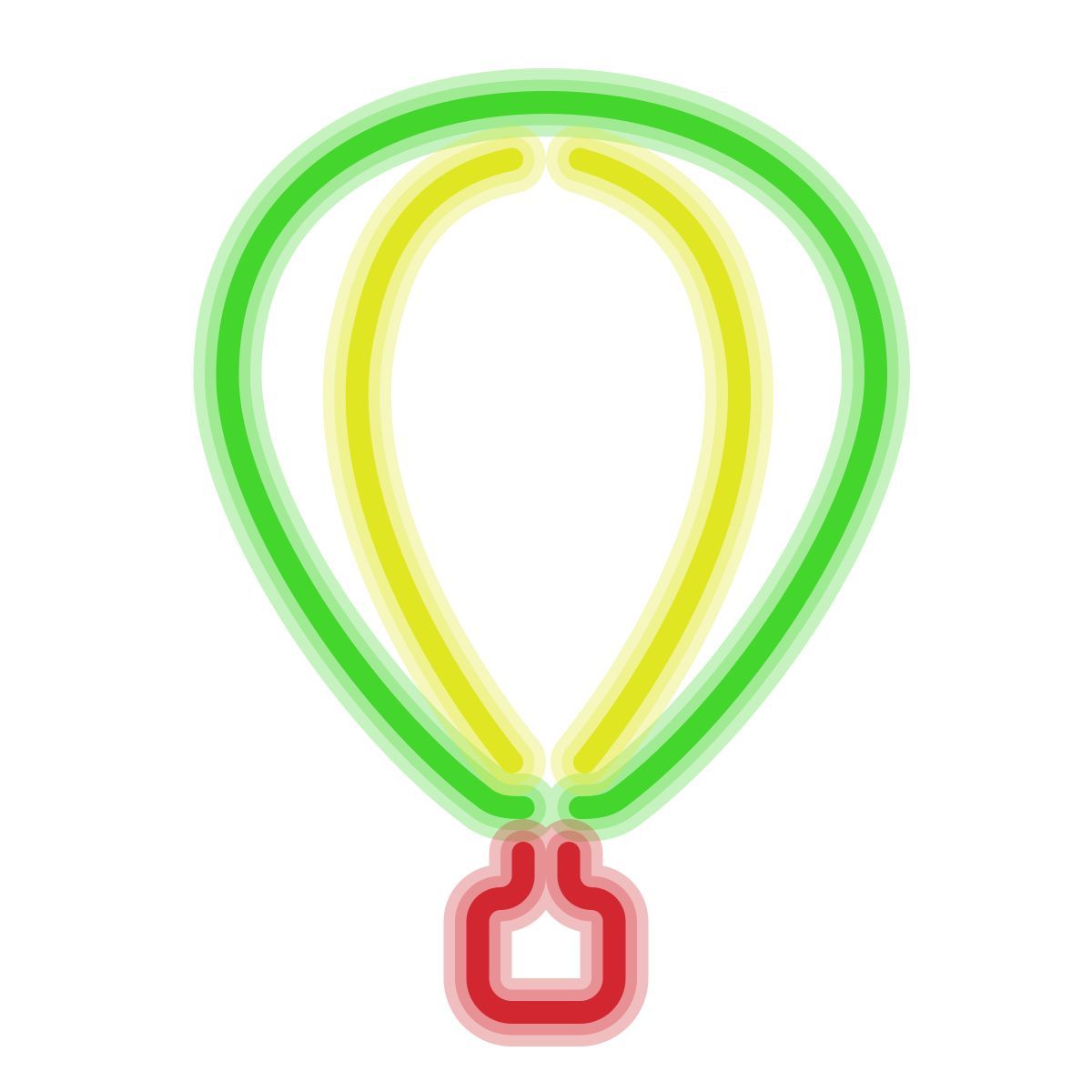 neon style 热气球 icon