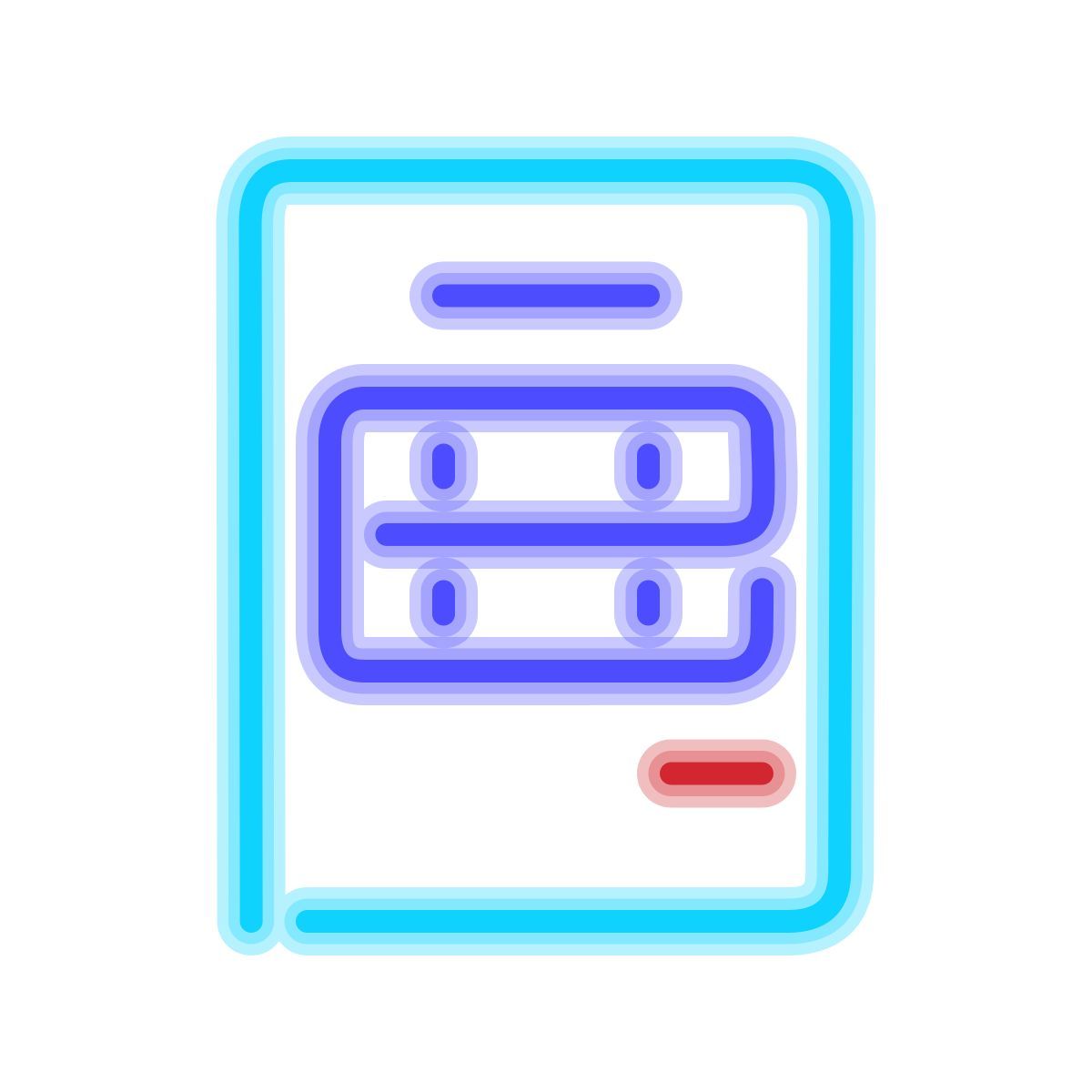 neon style rechnung icon