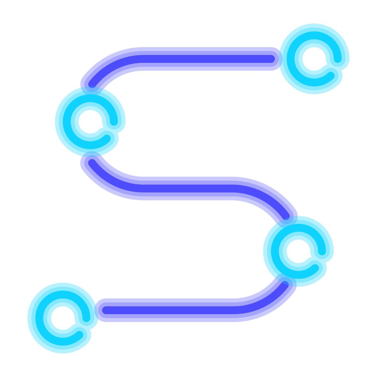 neon Stil reise Icon
