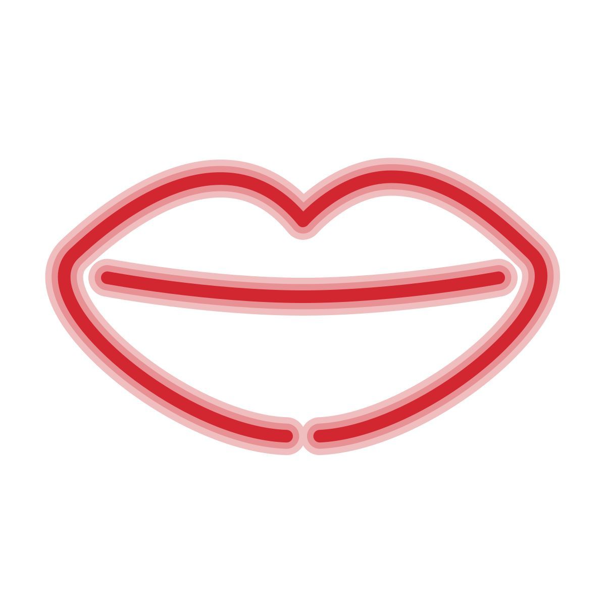 neon style labbra icon
