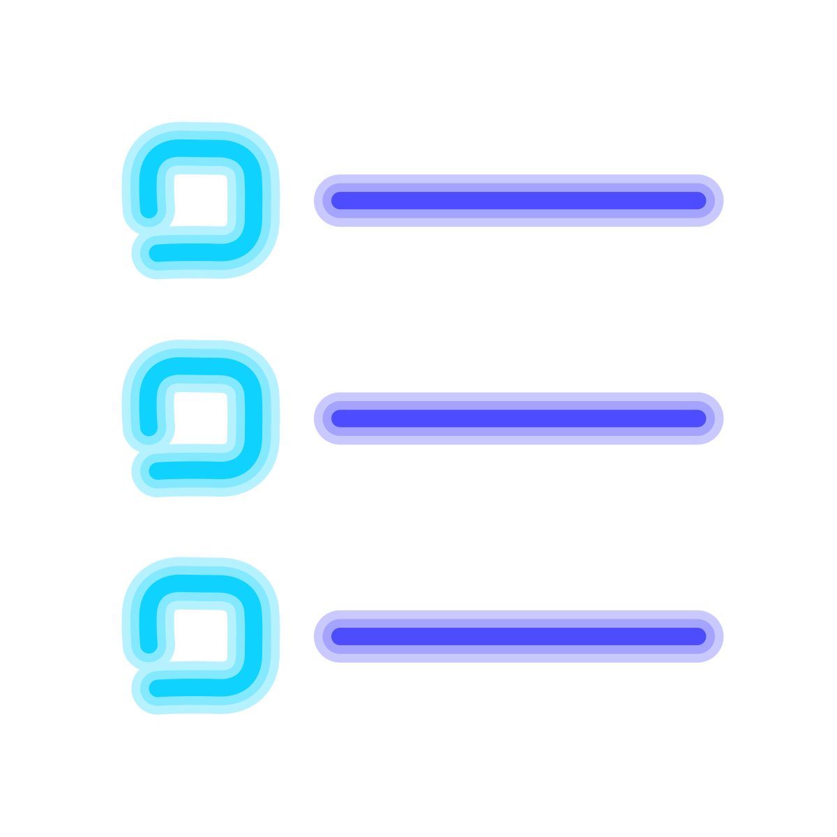 neon style lista icon