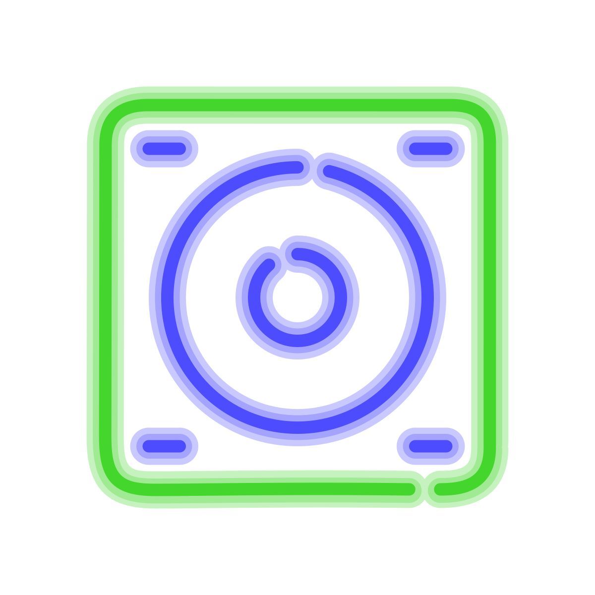 neon style altoparlante icon