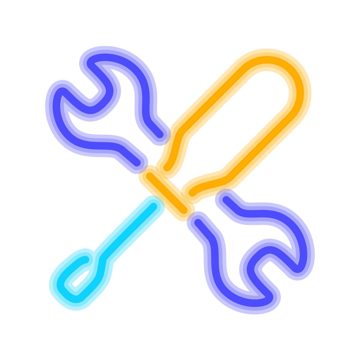 neon style tools icon